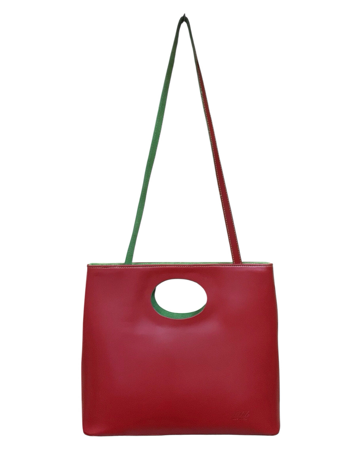 Nobile Made In Italy Red Italian Leather Shoulder Bag