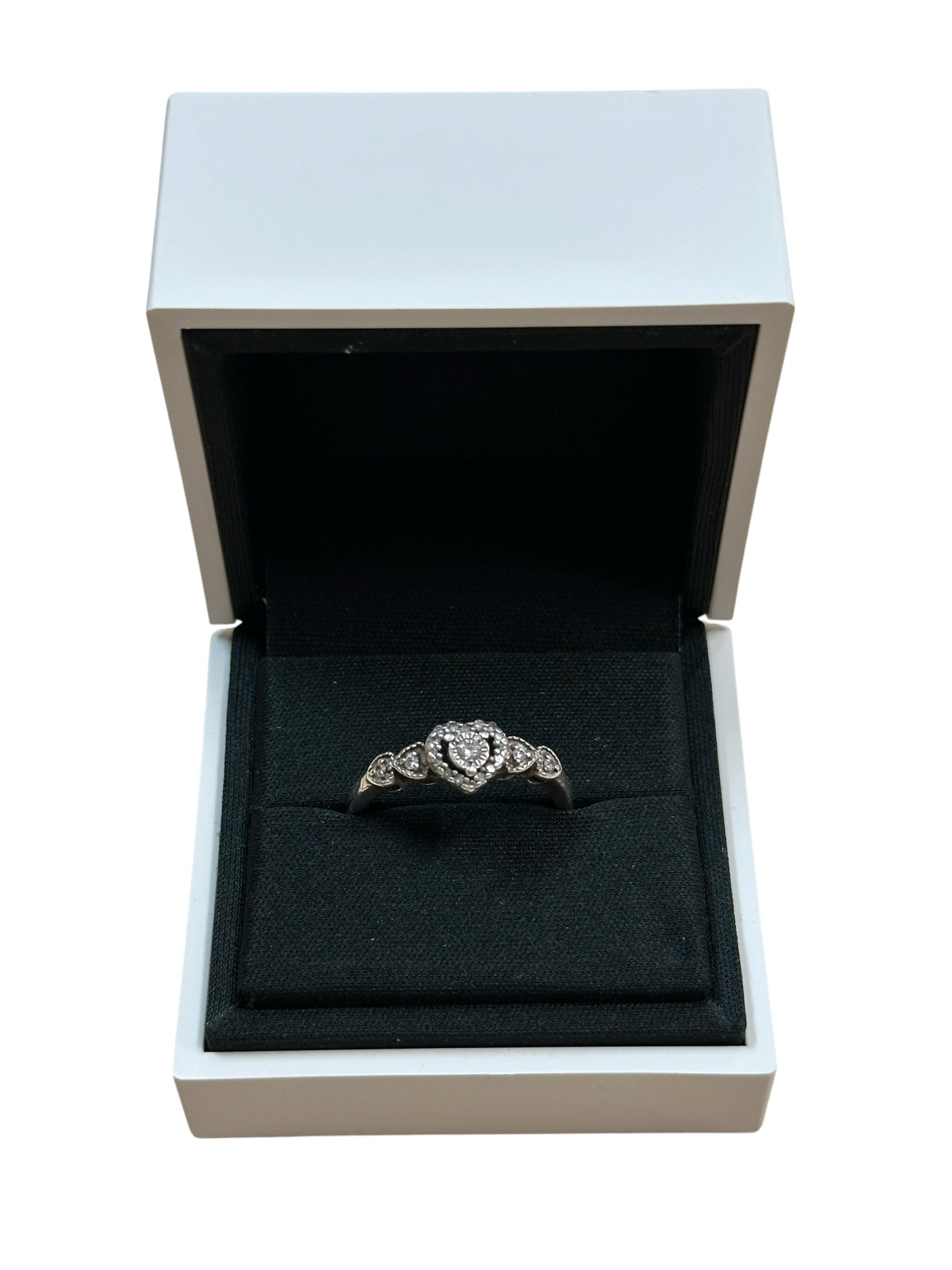 Silver Heart Sterling Silver Ring Size 8