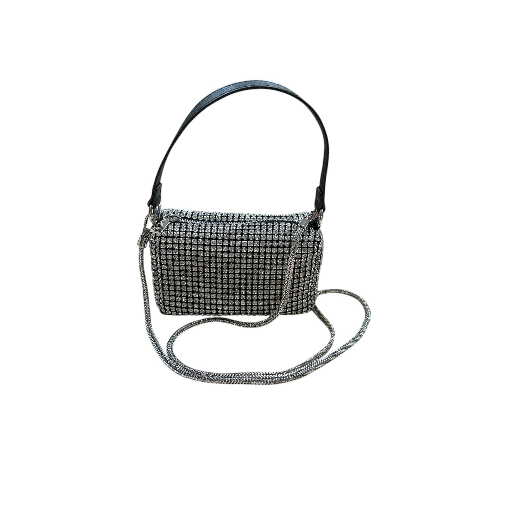 Expressions NYC Small Rhinestone & Black Shoulder Bag