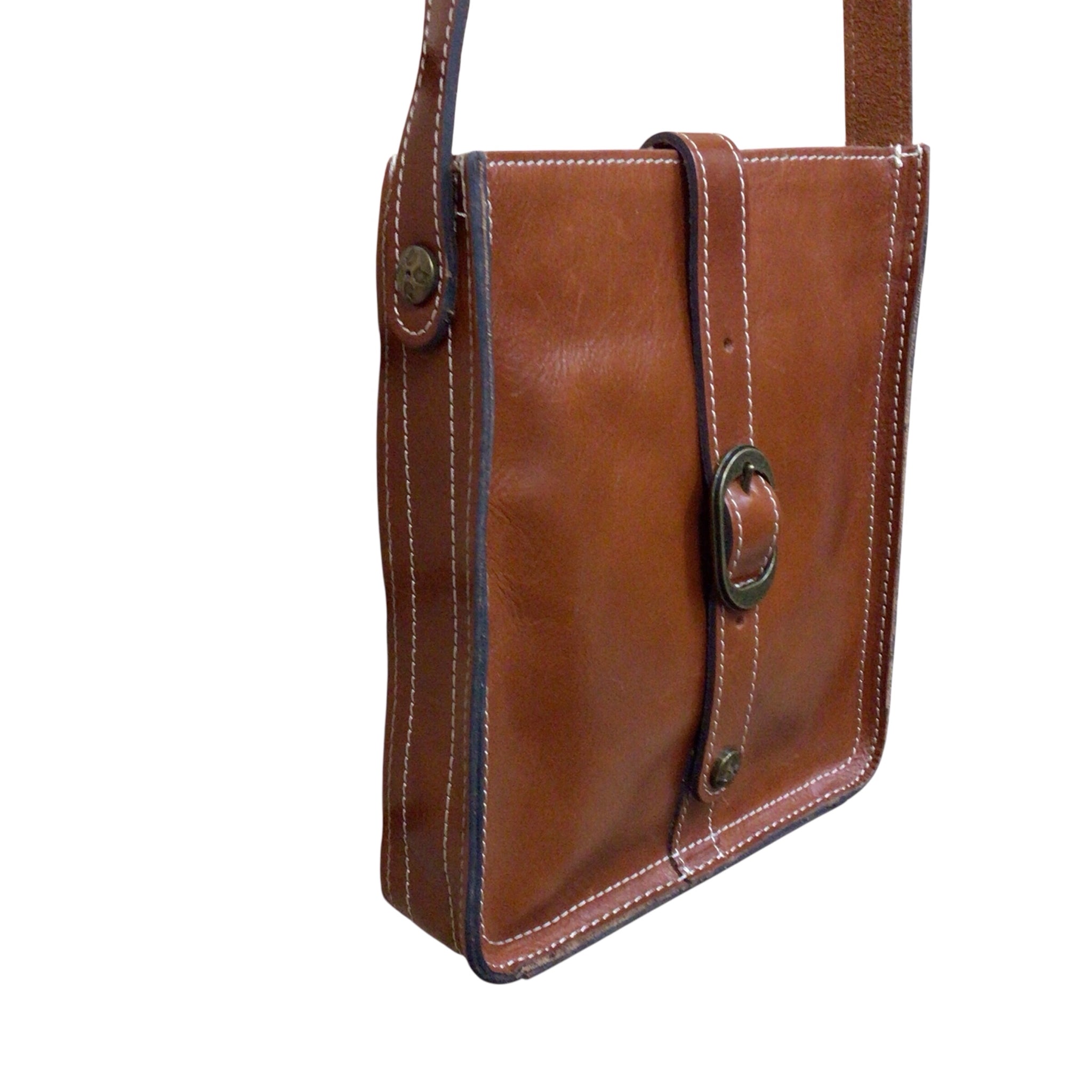 Patricia Nash Brown Venezia Leather Crossbody Bag