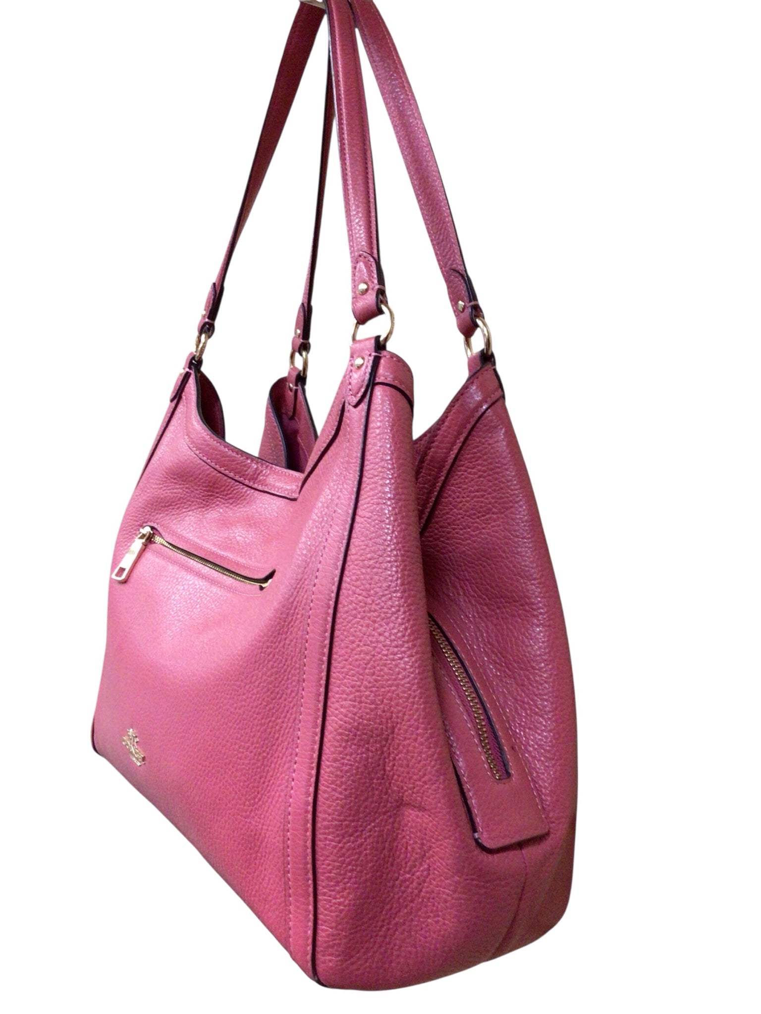 Coach C6231 "Kristy" Dark Pink Pebbled Leather Shoulder Bag