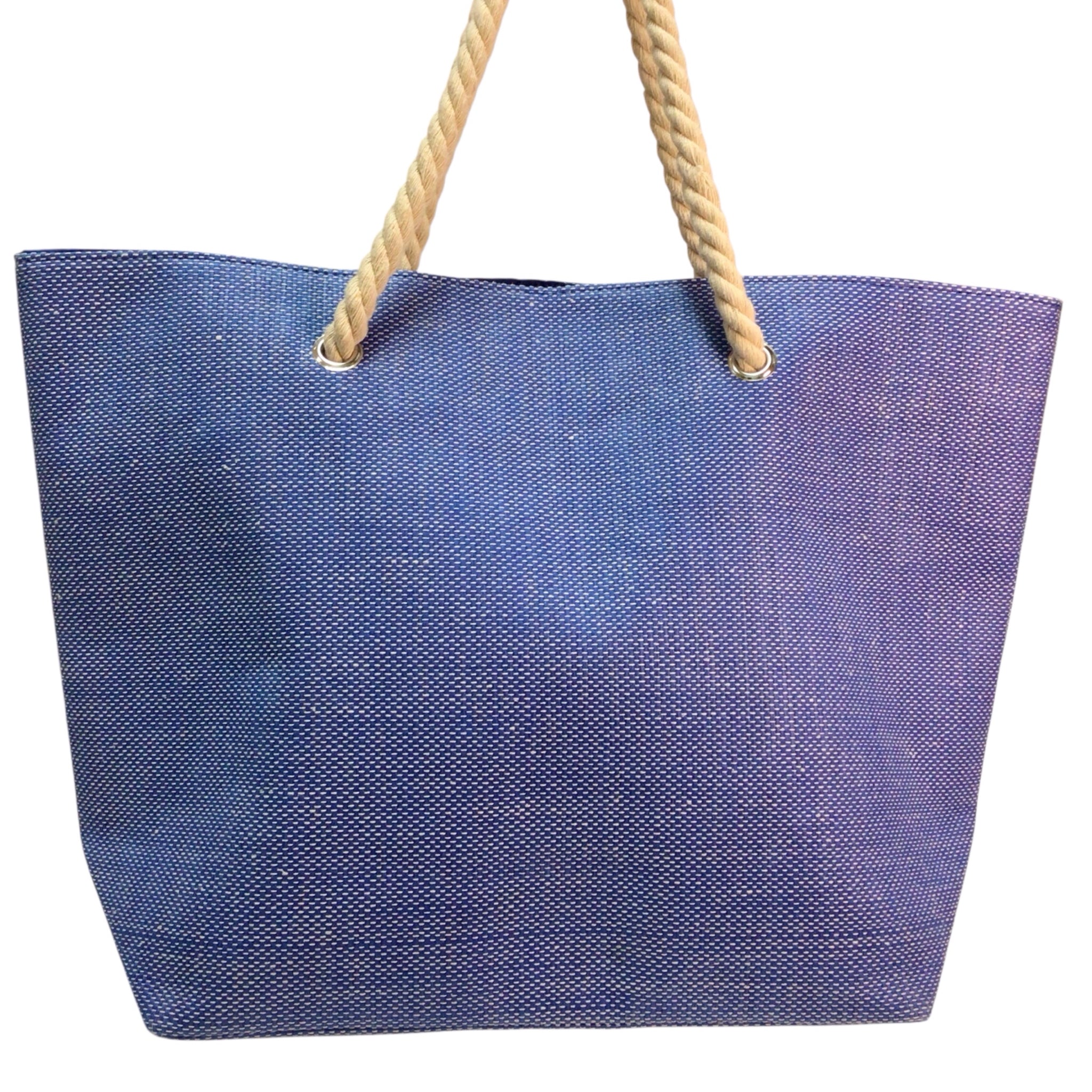 Orlane Champs Elysees Blue Canvas Tote Bag
