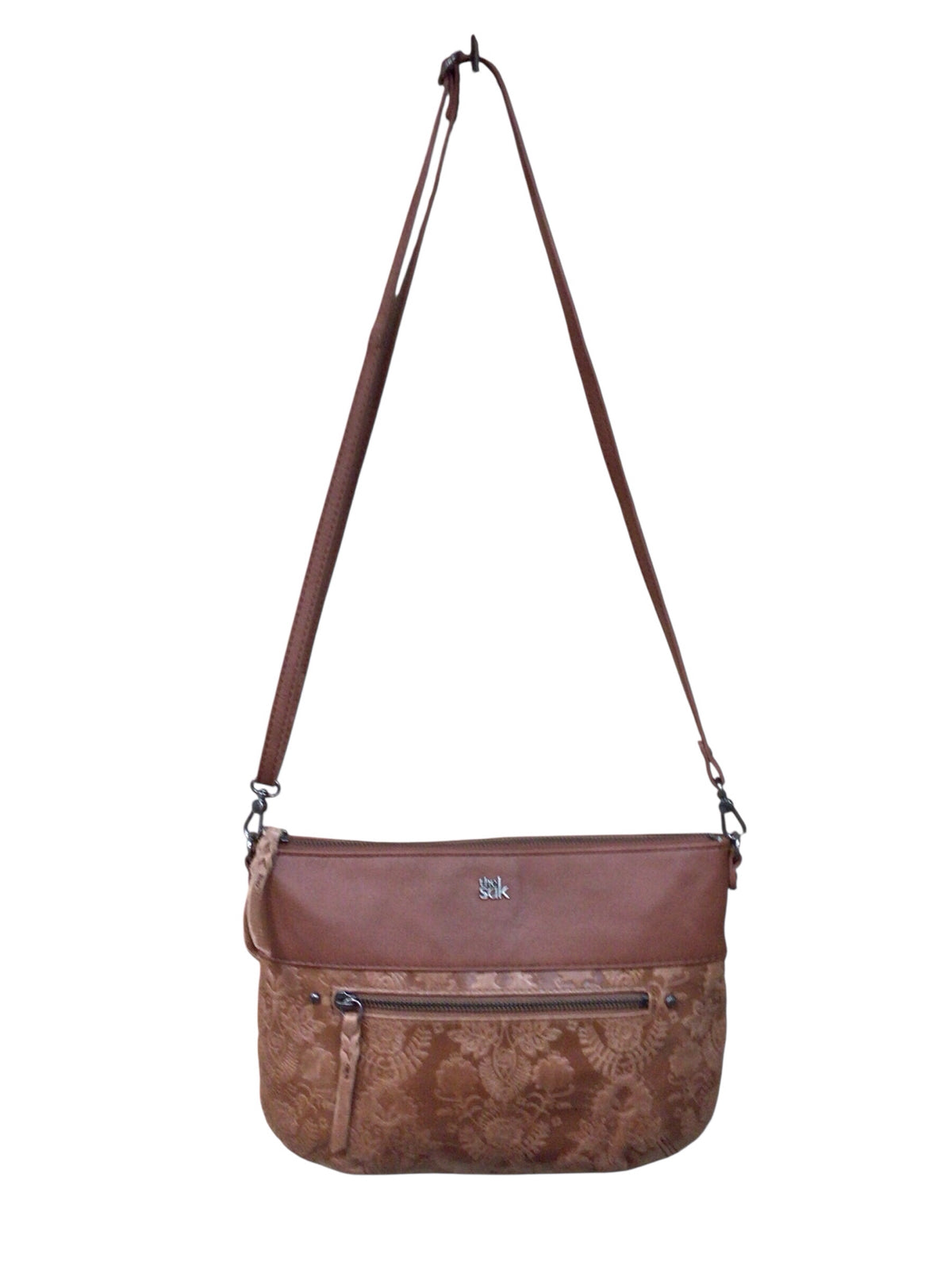 The Sak 100% Genuine Leather Floral Crossbody