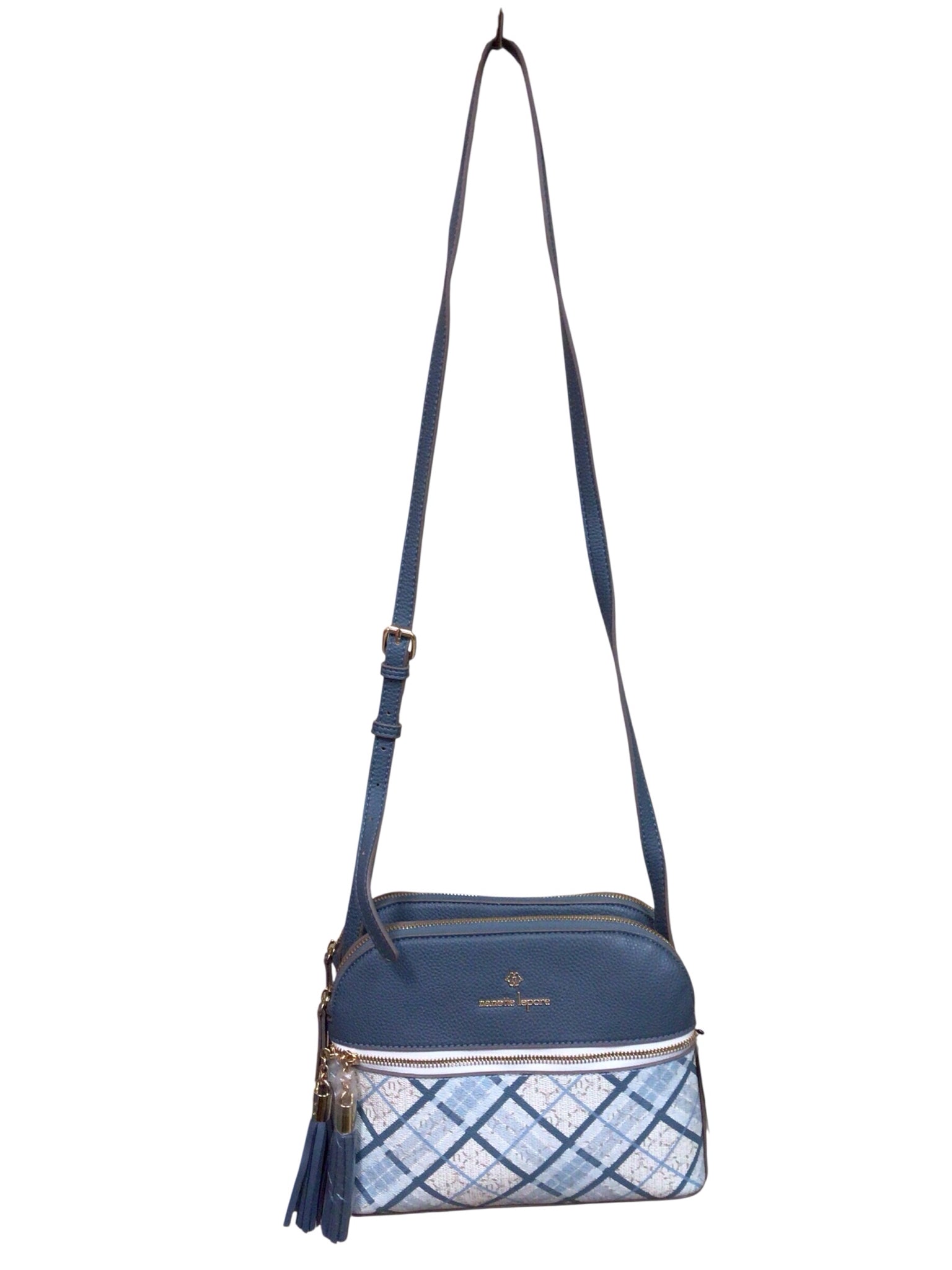 Nanette Lepore "Sullivan" White & Blue Crossbody