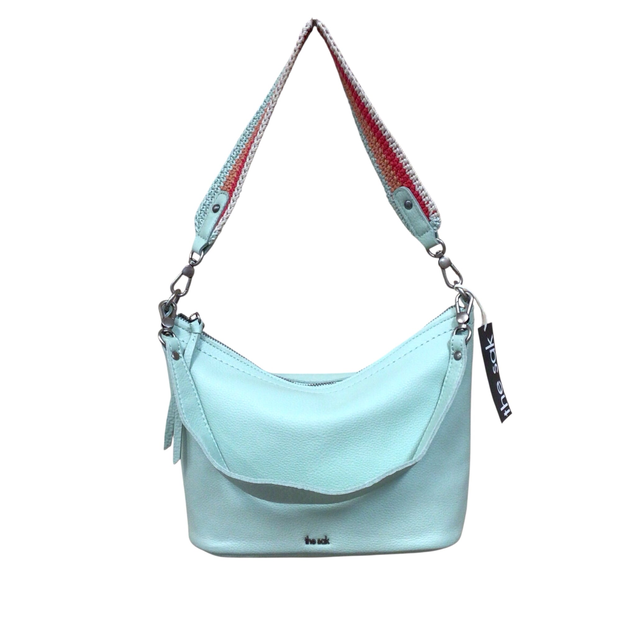 The Sak "Jasmine" Aqua Leather Shoulder Bag
