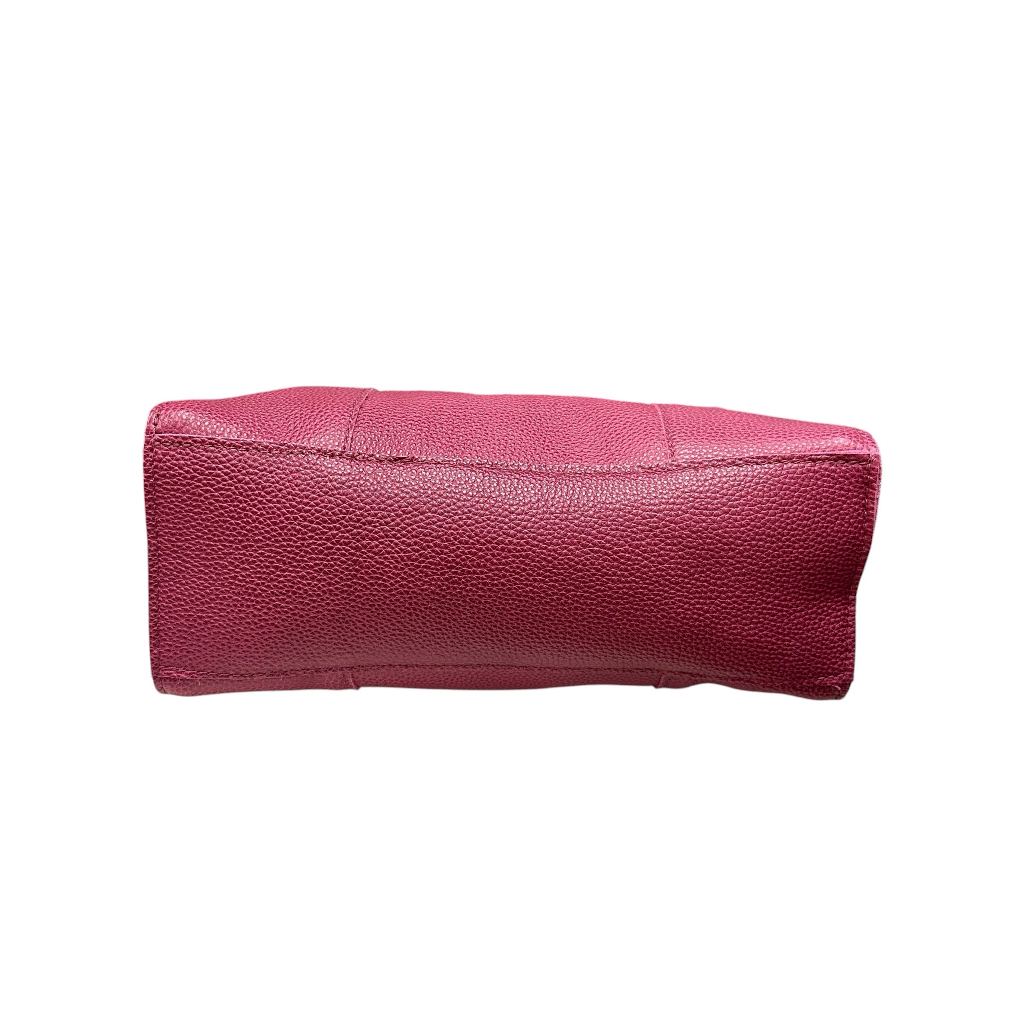 Portland Leather Raspberry Large Lola Zipper Crossbody Tote Bag