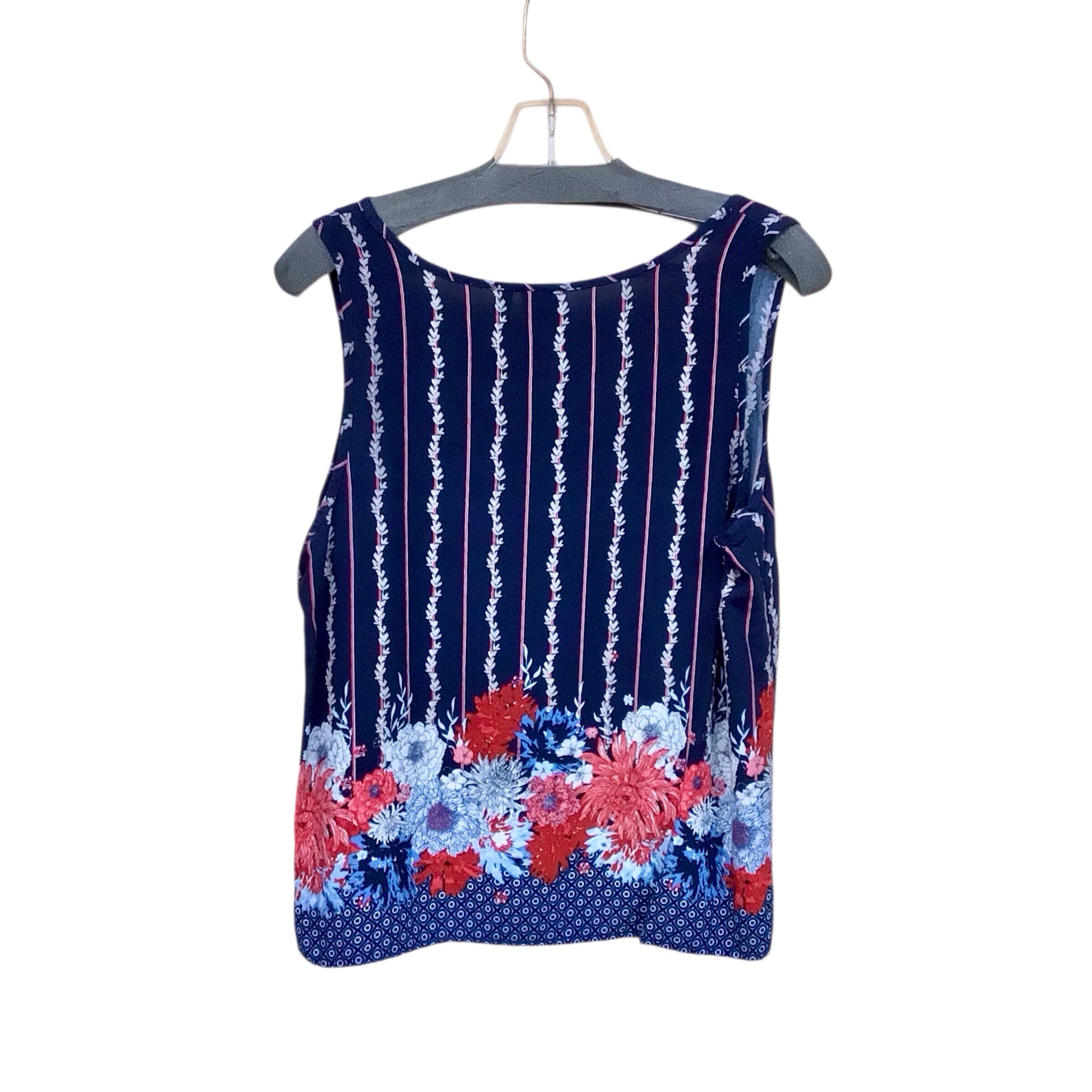 New Direction Red/White/Blue Sleeveless Top Size Large