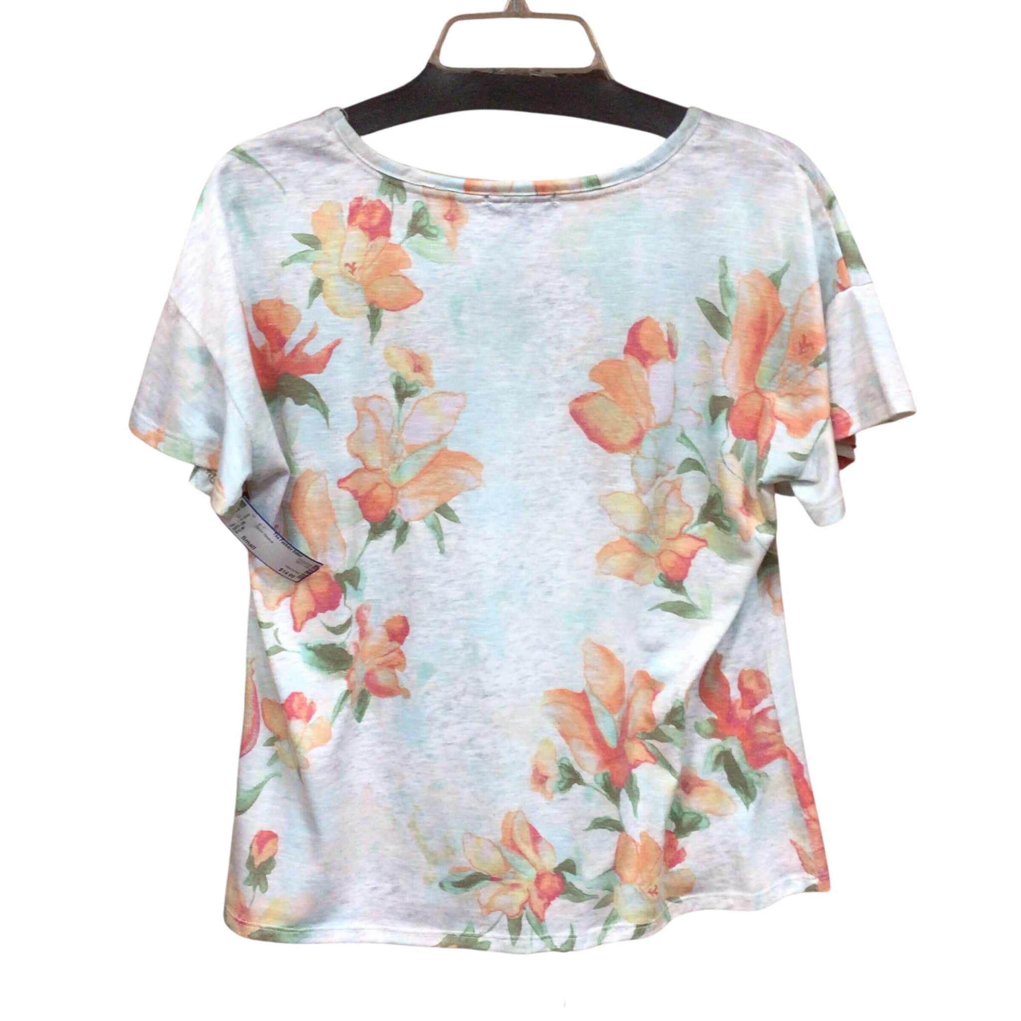 Democracy Short Sleeve Floral Top Size Small