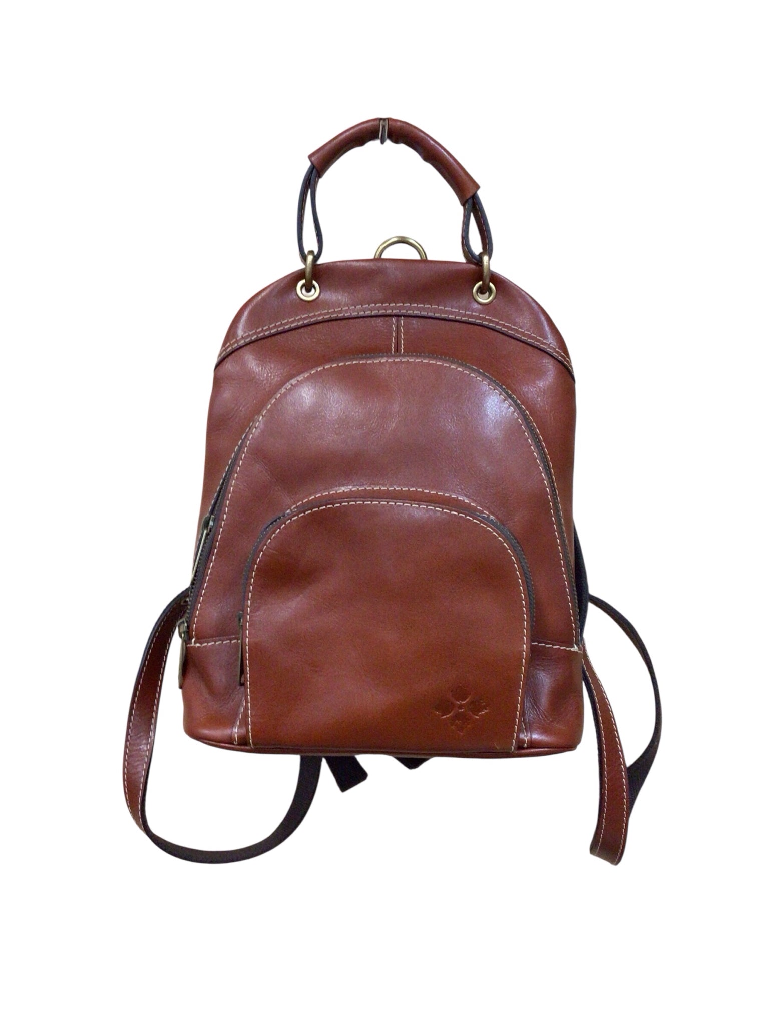 Patricia Nash "Alencon" Small Brown Leather Backpack