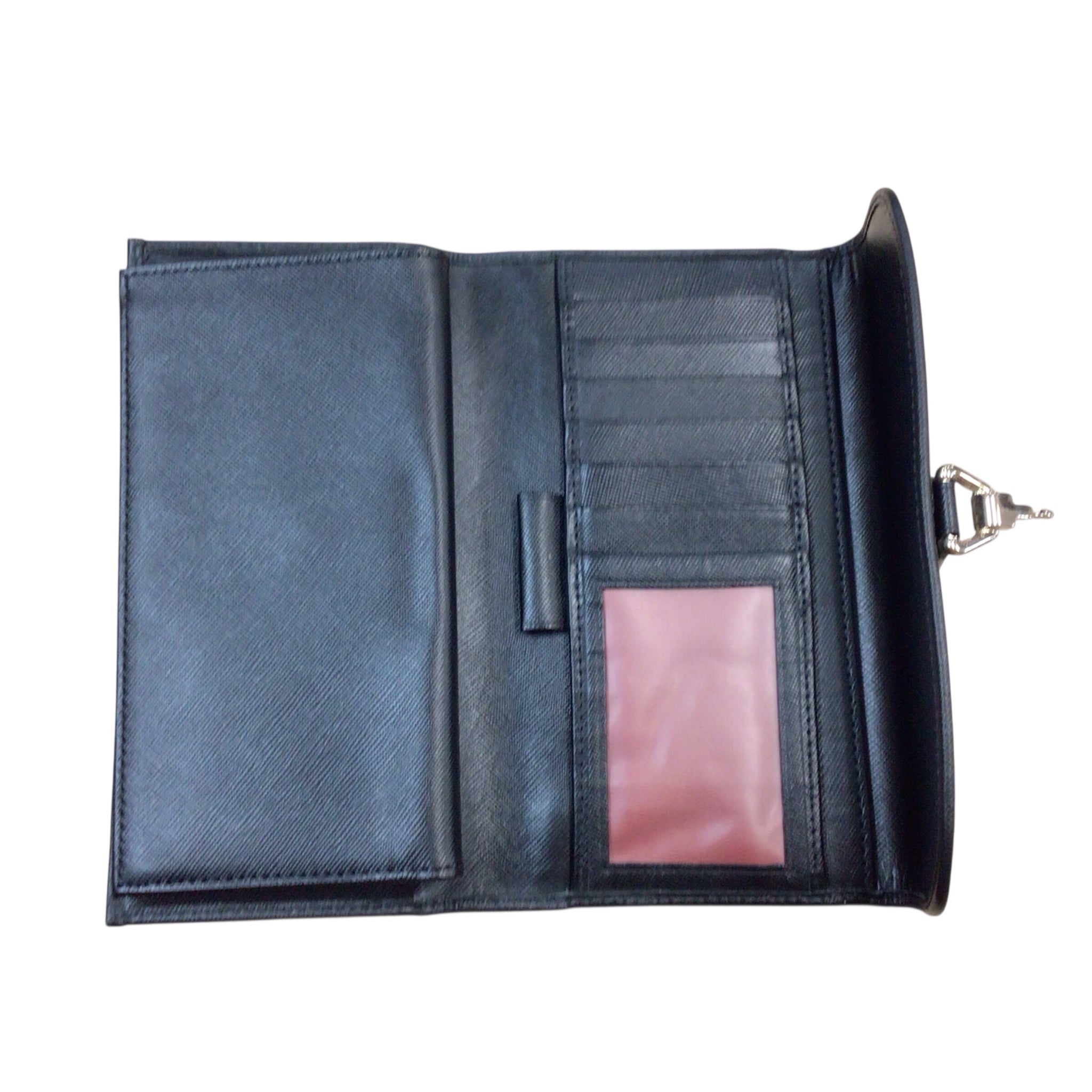 Dooney & Bourke Black Signature Canvas Bucklet Wallet