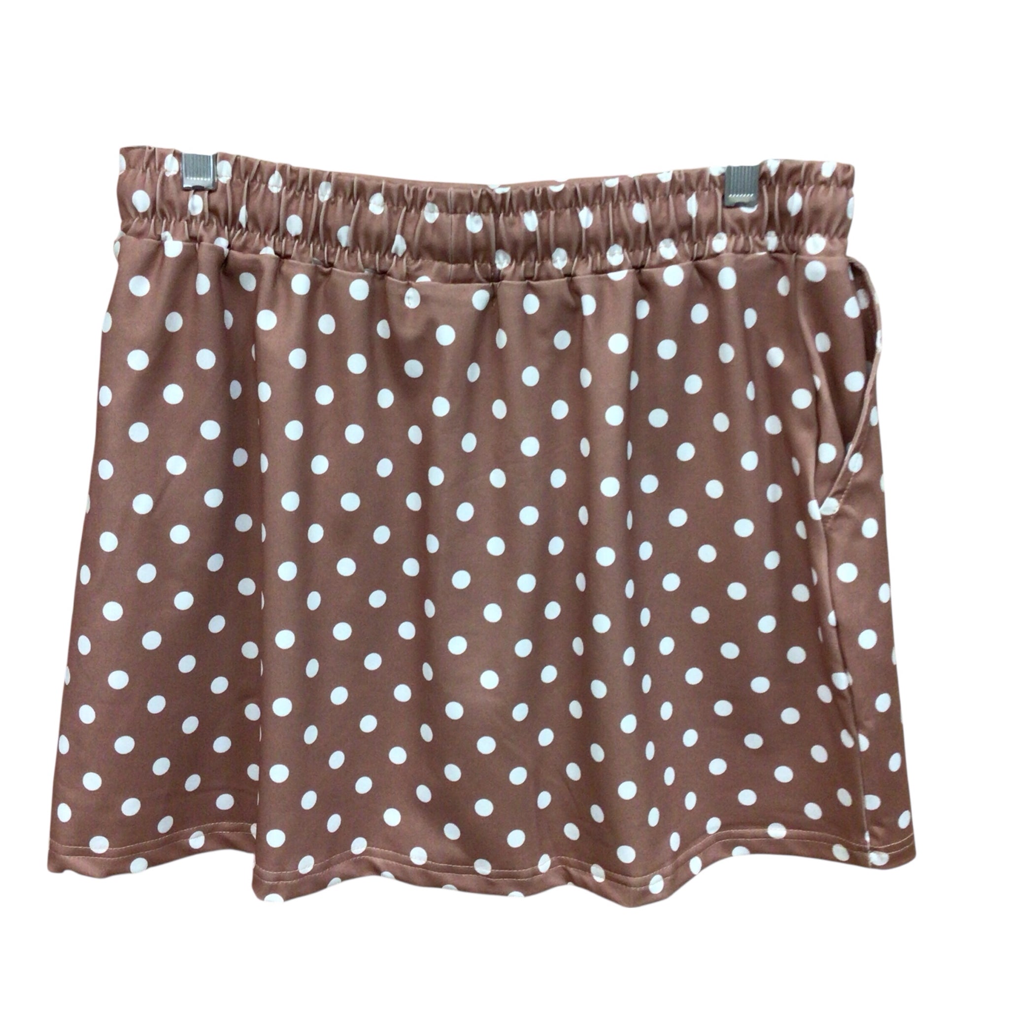 Jess Lea Brown & White Polka Dot Skort Size Large NWT