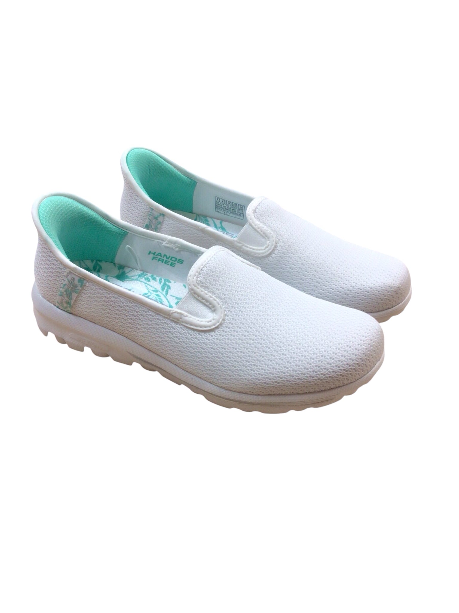 Skechers "Kiana" Go Walk White Slip On Sneakers Size 7.5