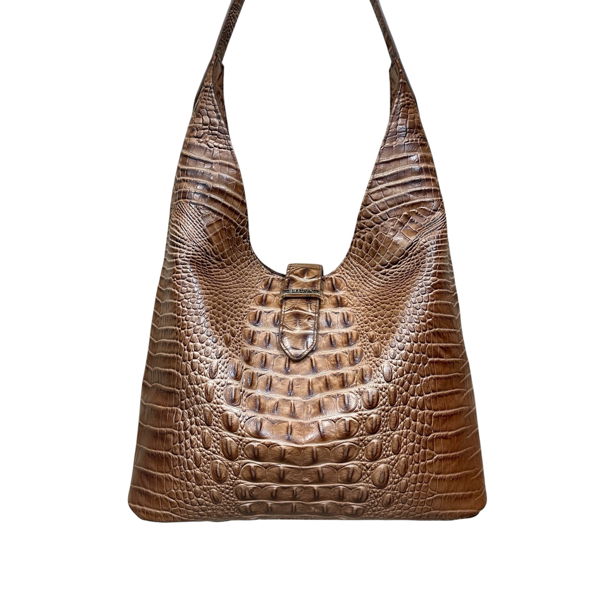 Brahmin Gwynne Alden Road Leather Cinnamon Brown Shoulder Bag