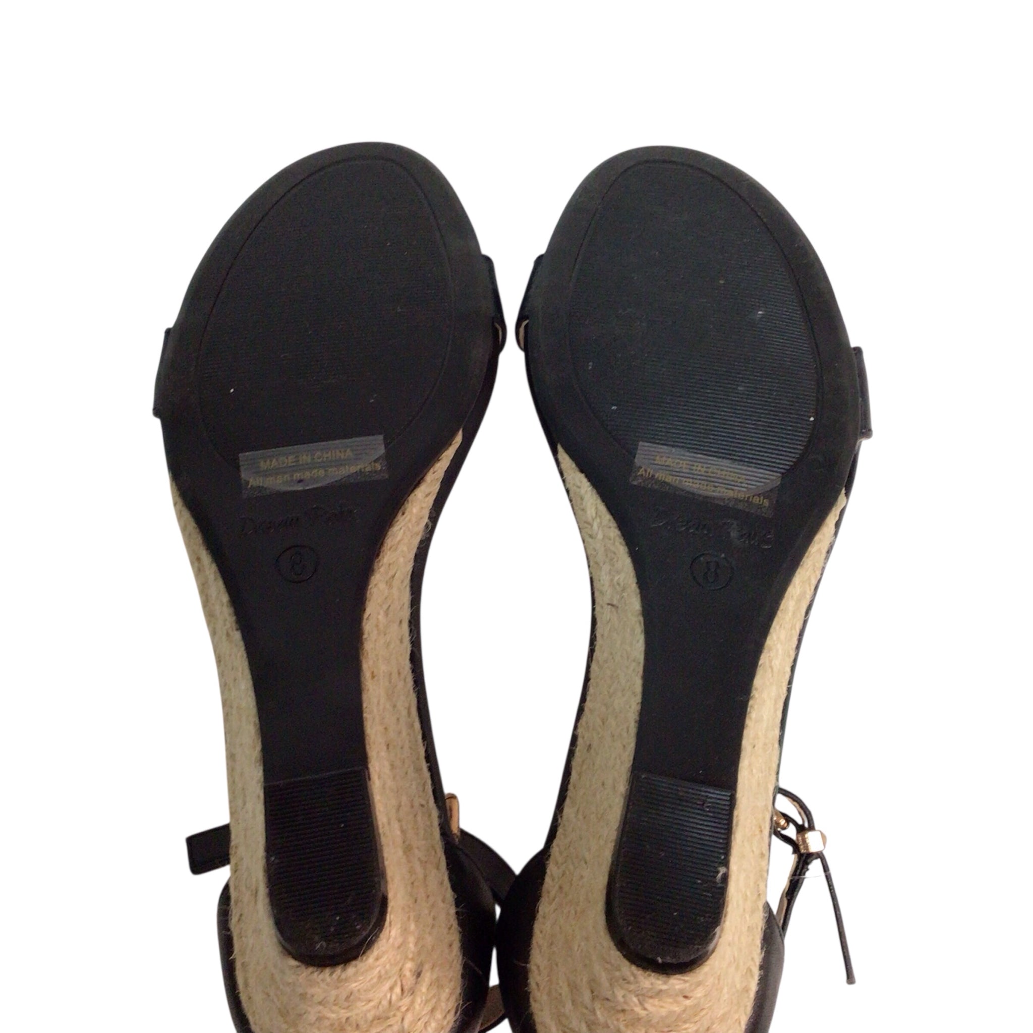 Dream Pairs Black Wedge Heels Size 8