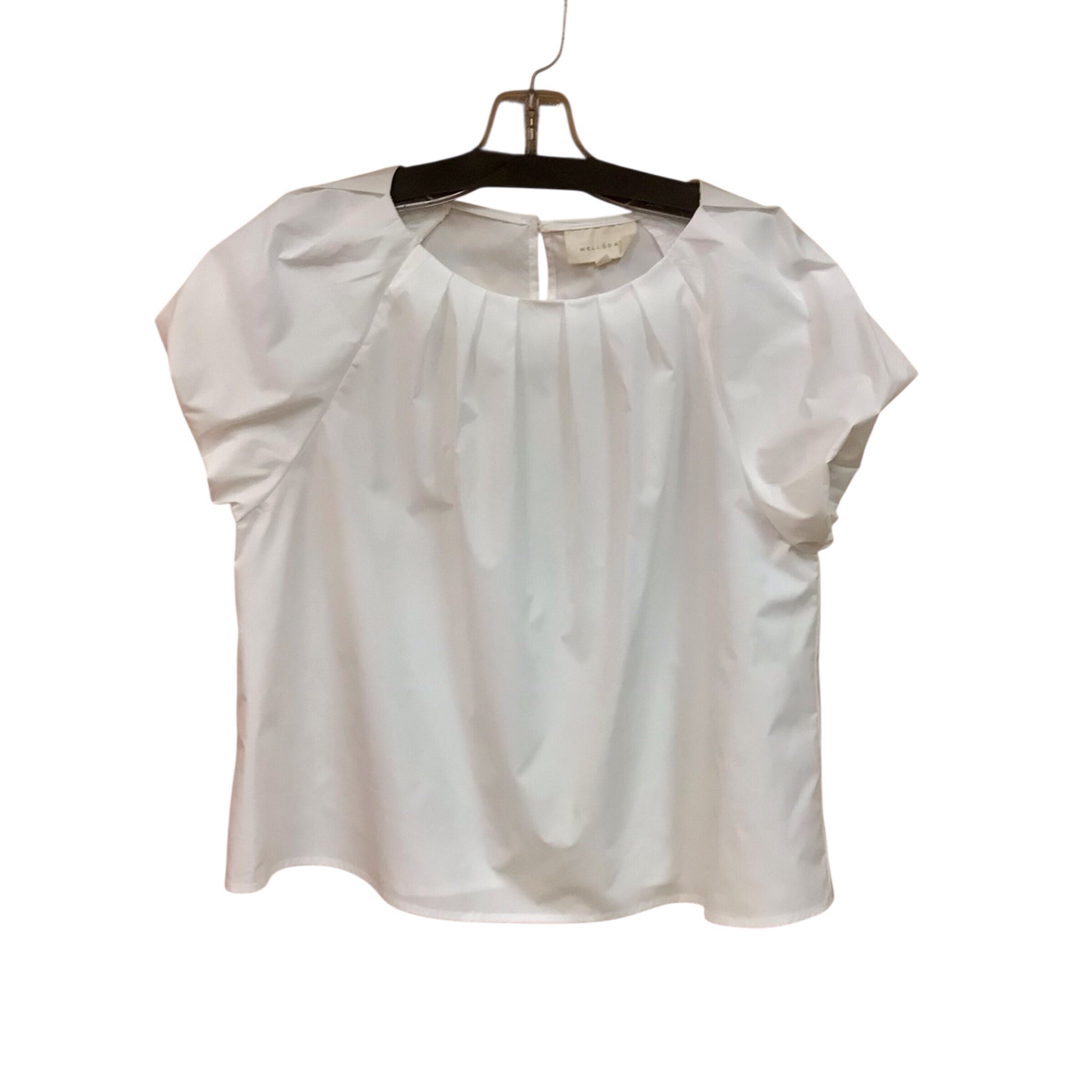 Melloday White Short Sleeve Top Size Medium