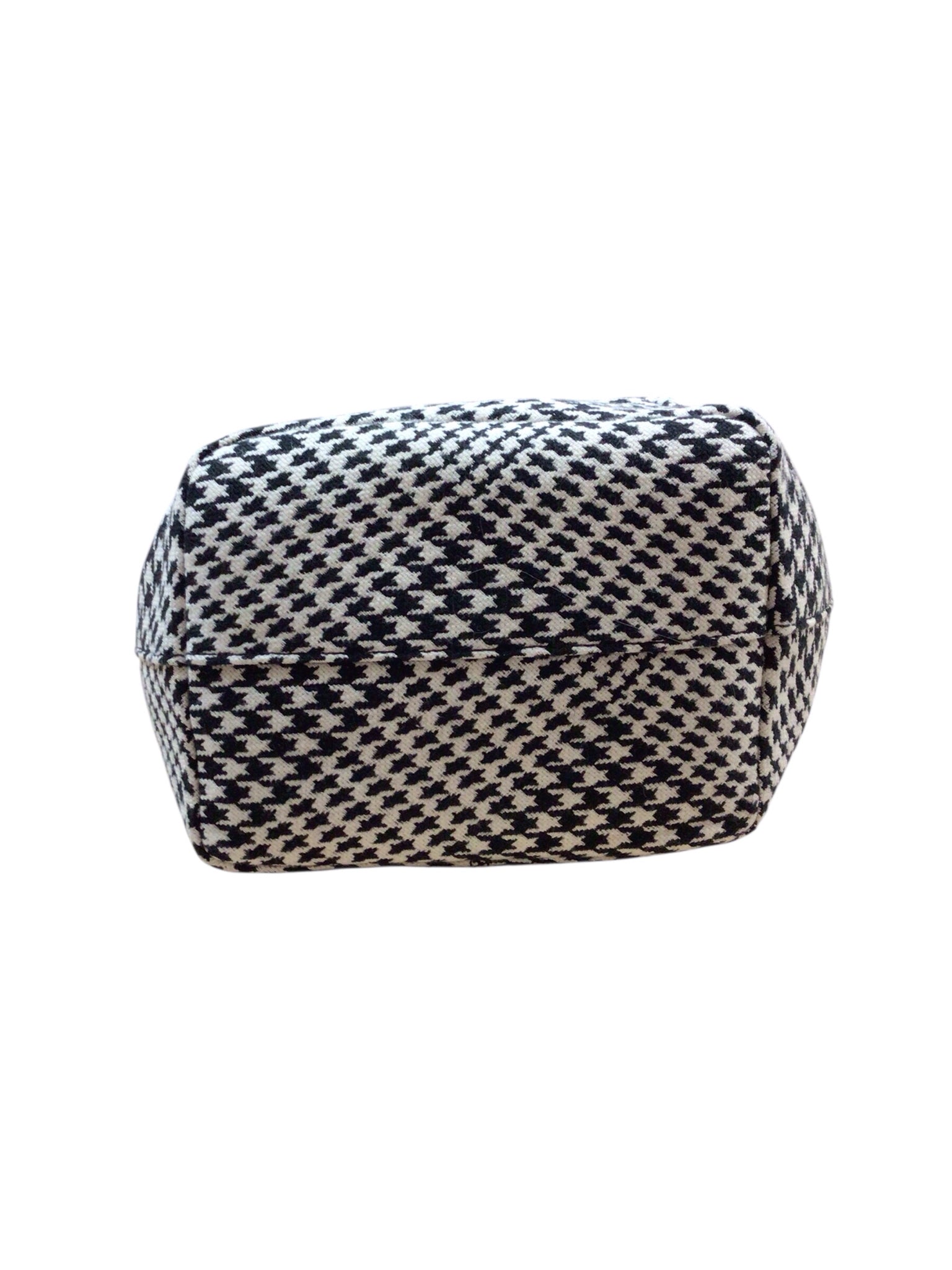 Talbots Black & White Houndstooth Bucket Shoulder Bag