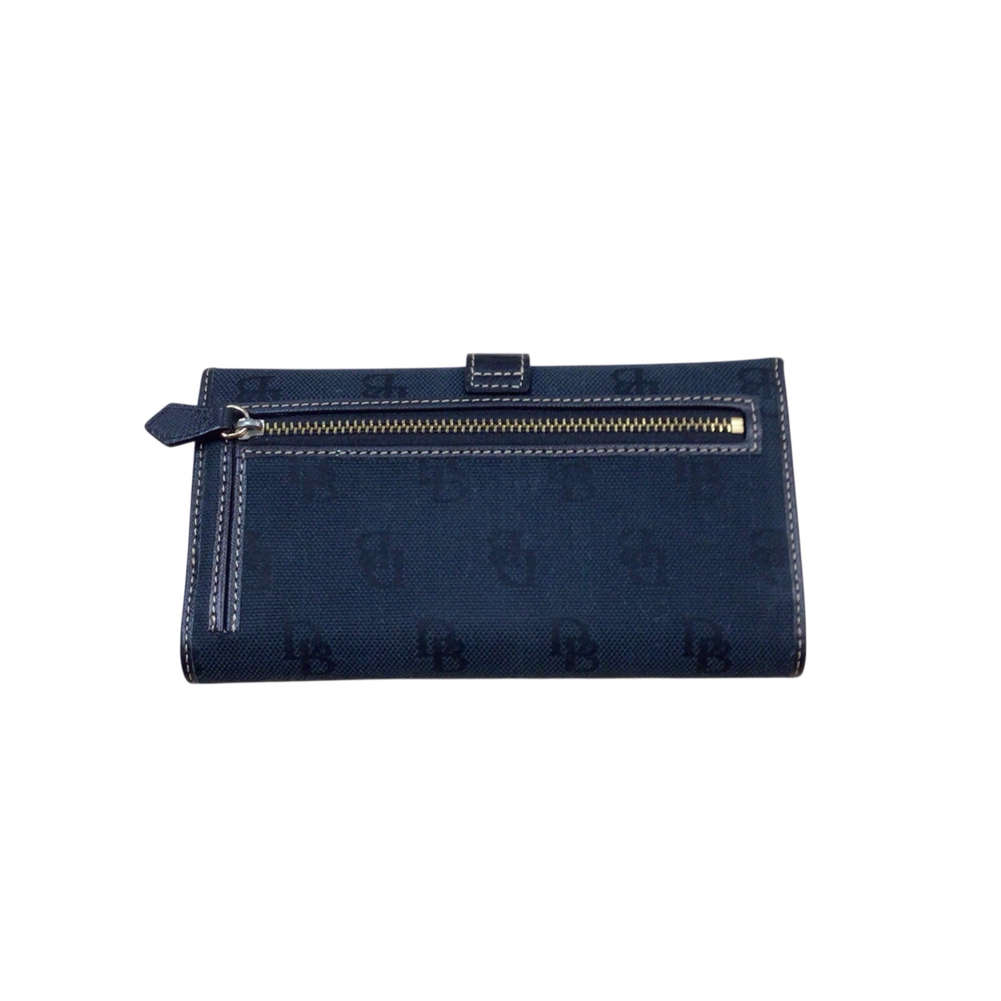 Dooney & Bourke Black Signature Canvas Bucklet Wallet