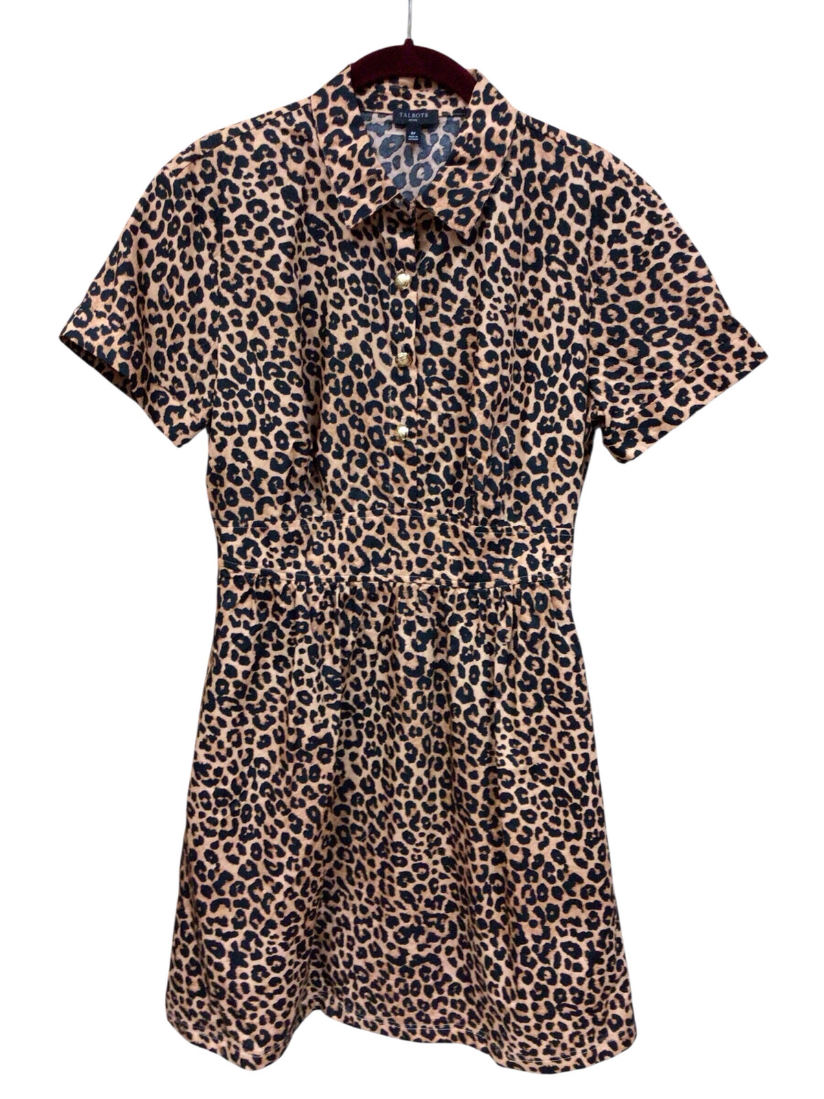 Talbots Short Sleeve Animal Print Dress Size 6P
