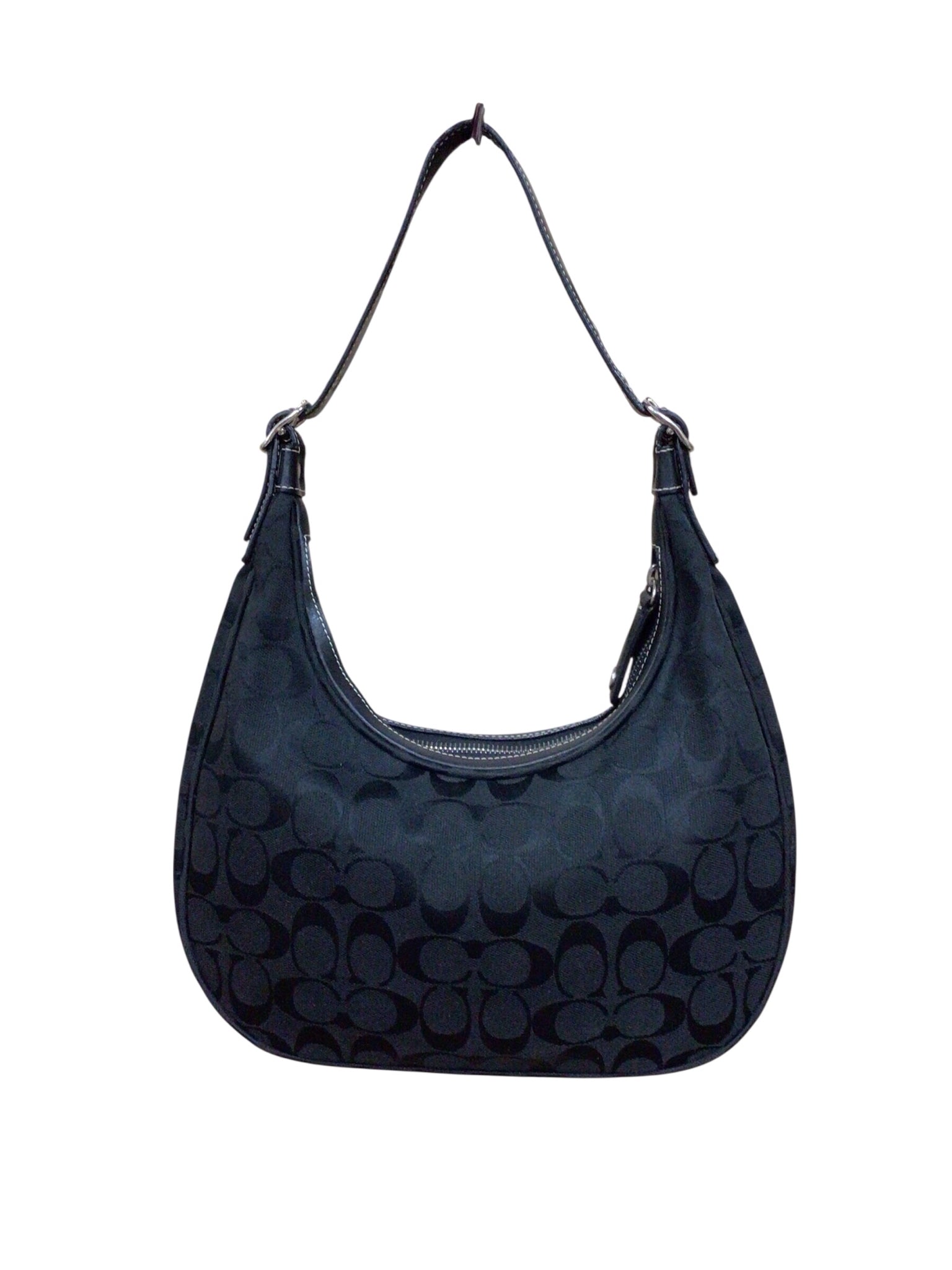 Coach 6045 Black Y2K Signature Jacquard Hobo Shoulder Bag
