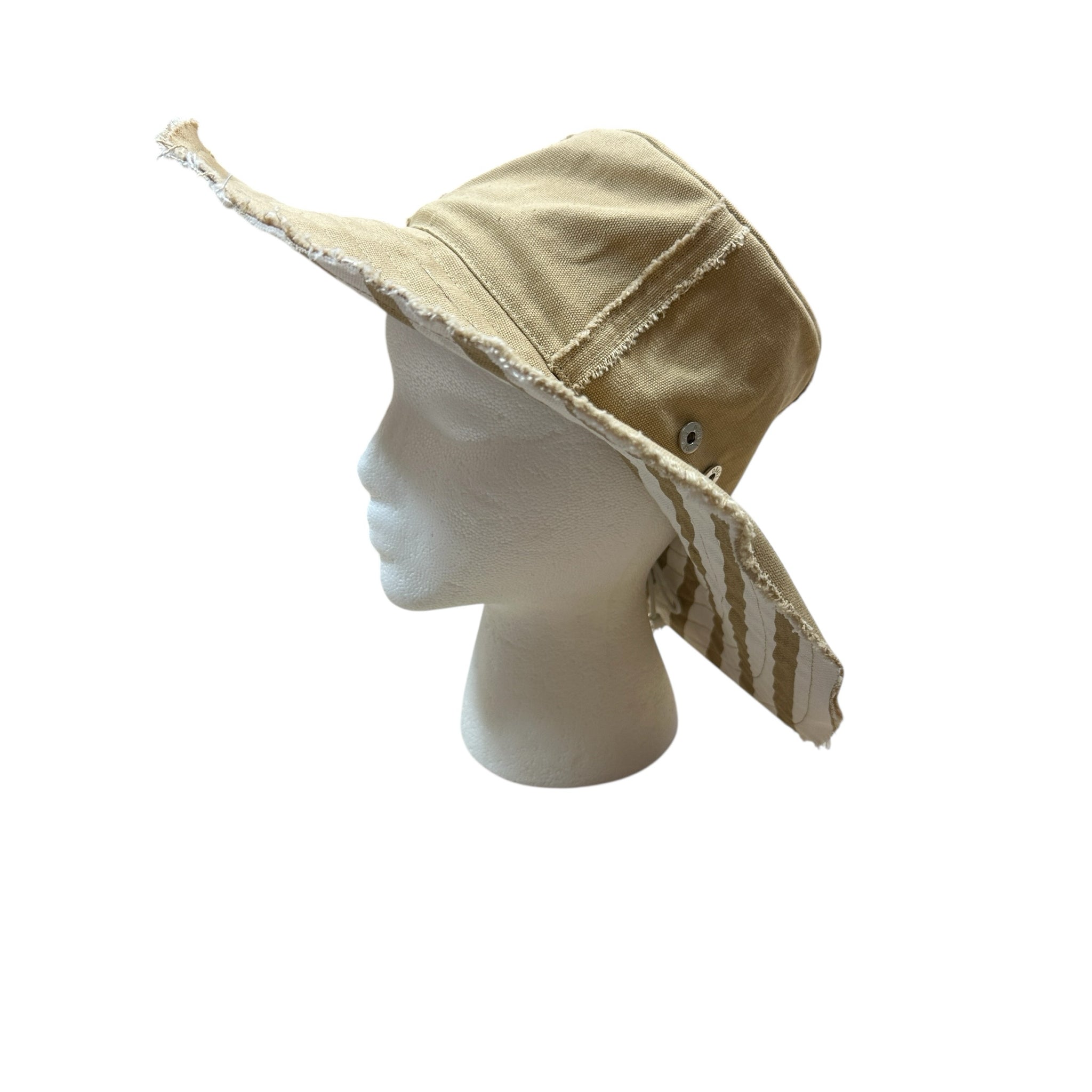 OBagi Tan Canvas Beach Hat
