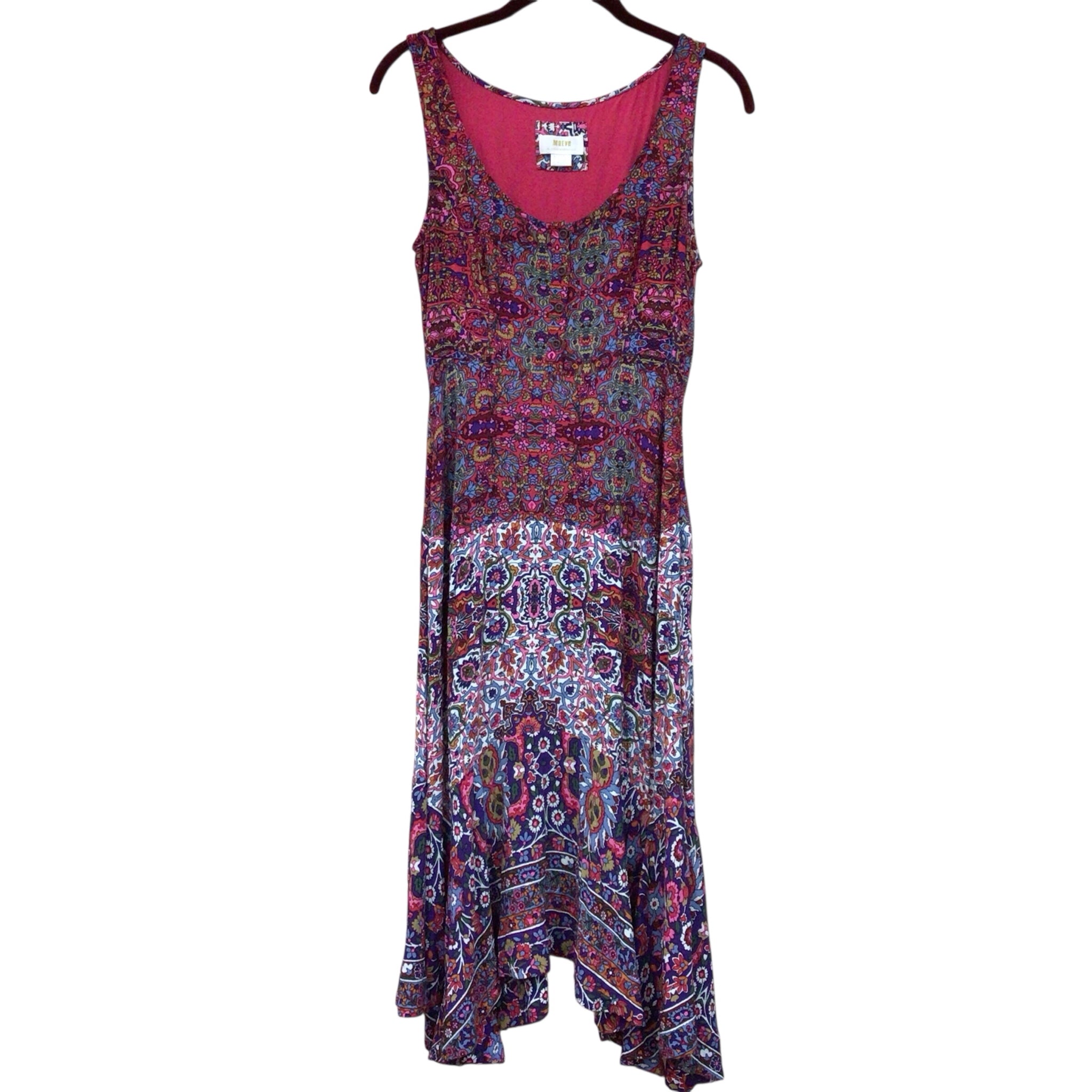 Anthropolgie Pink Floral Sleeveless Dress Size 2