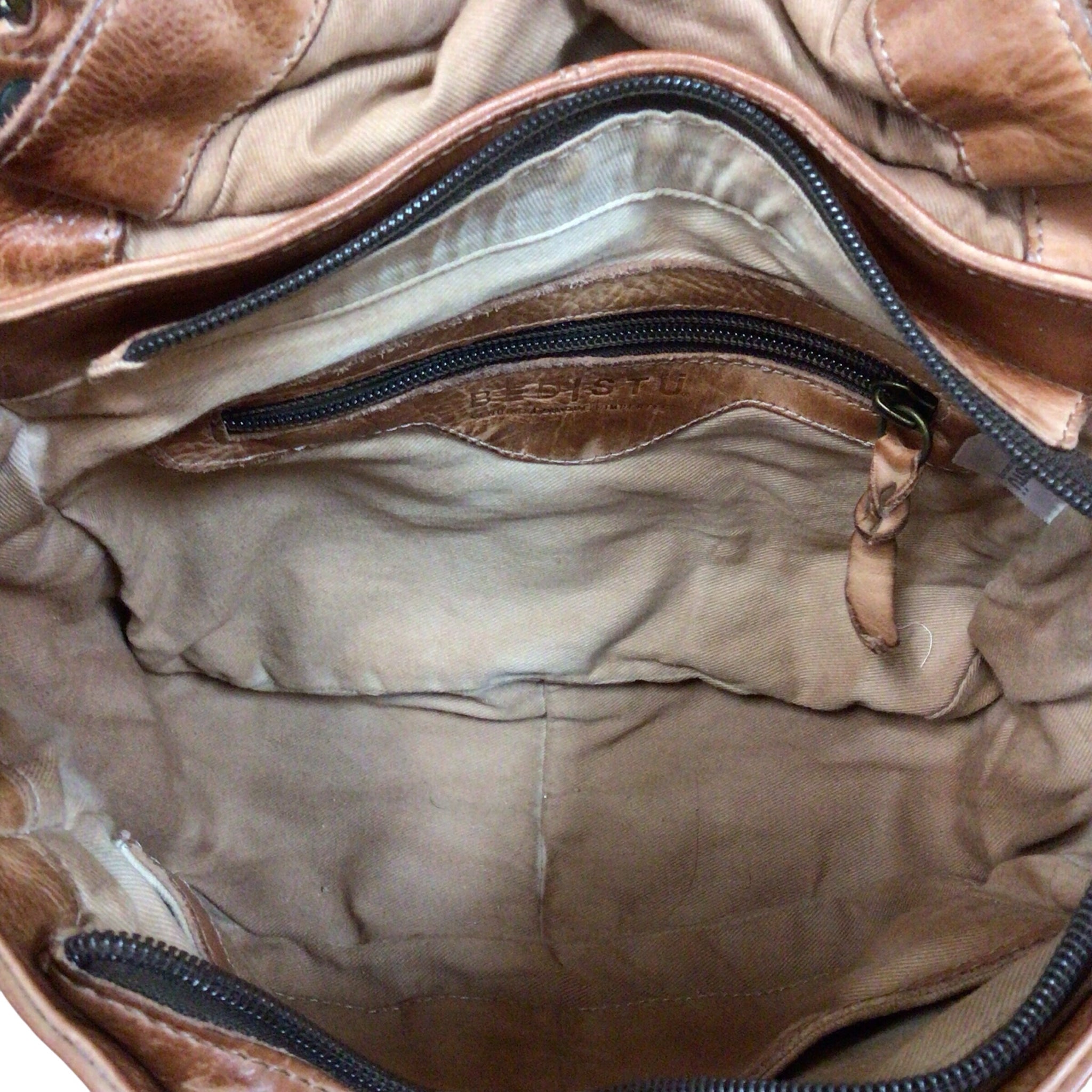 Bed Stu Bathsheba Brown Leather Satchel Crossbody Bag