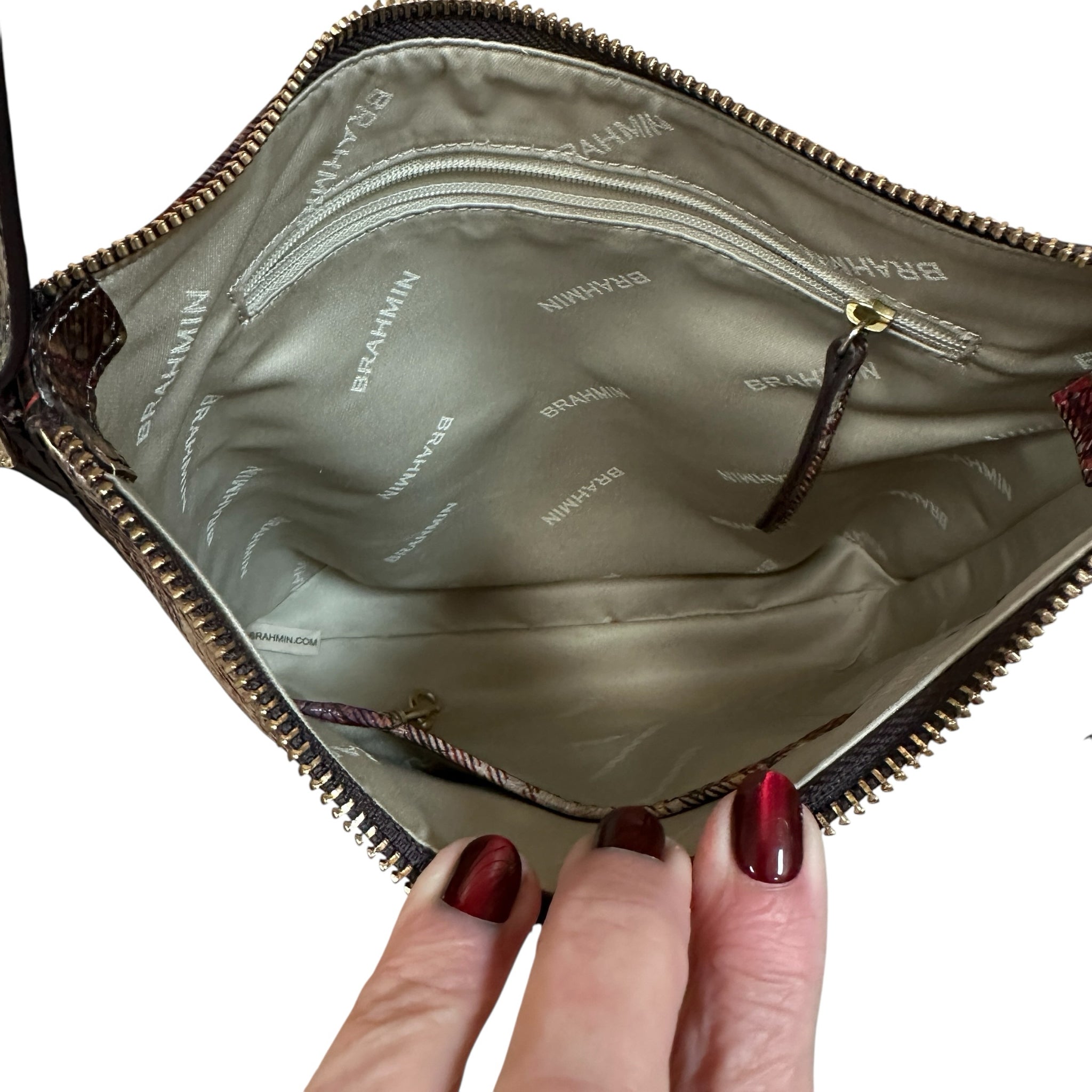 Brahmin "Katie" Red Tartan Crossbody Bag