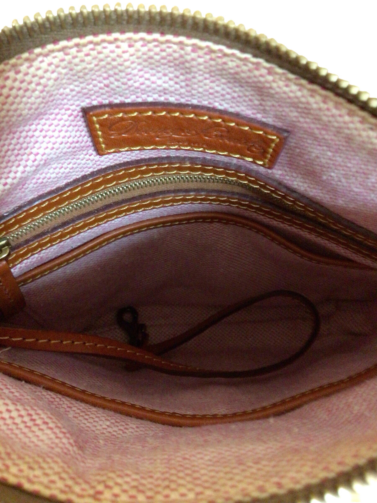 Dooney & Bourke Light Brown Pebbled Leather Crossbody