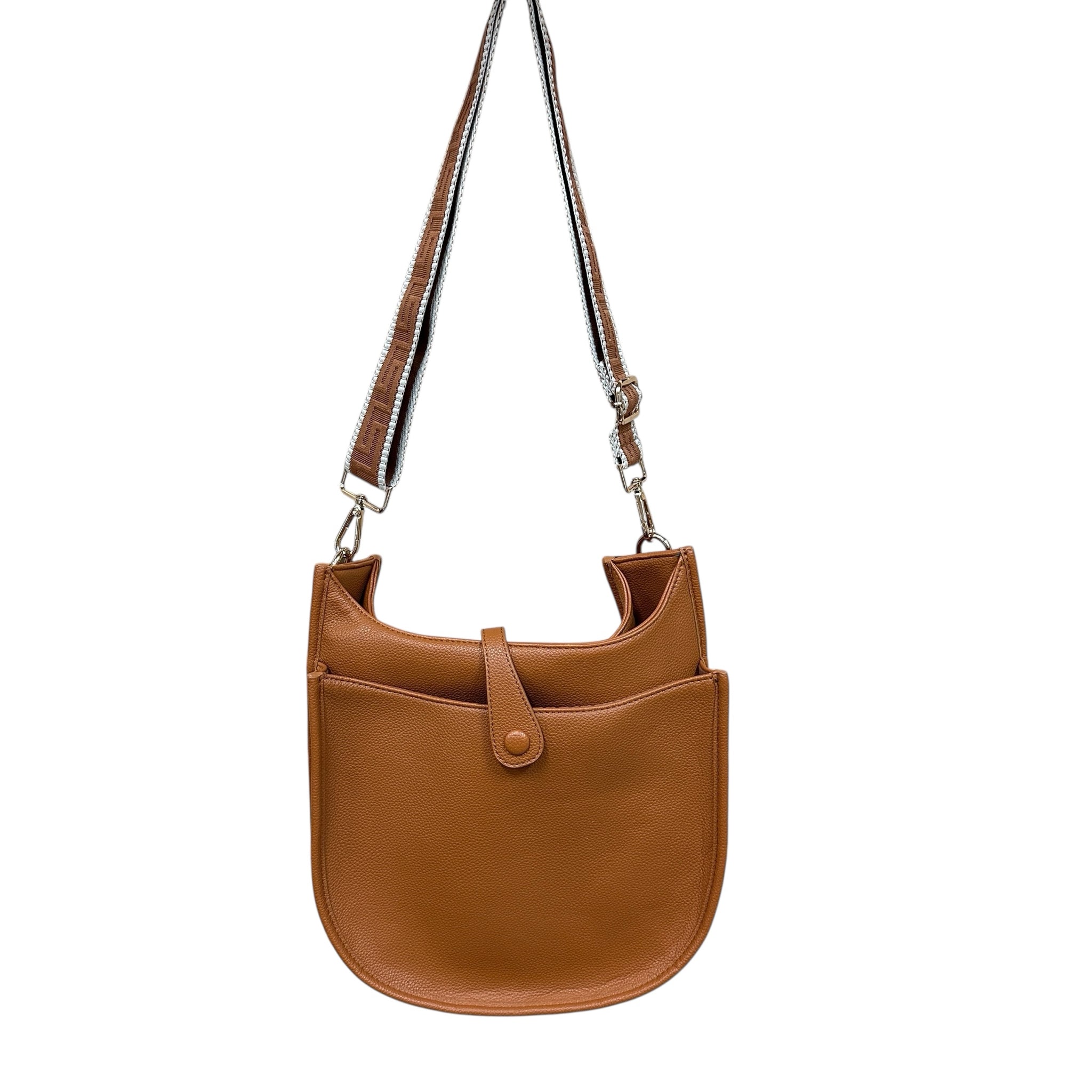 Ah Dorned Brown Vegan Leather Crossbody Shoulder Bag