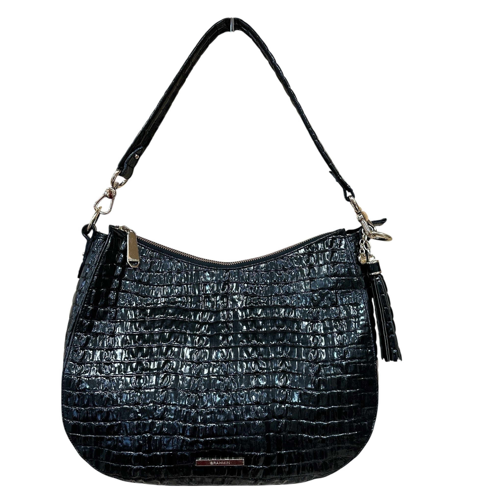 Brahmin "Kathleen" Black Leather Shoulder Bag