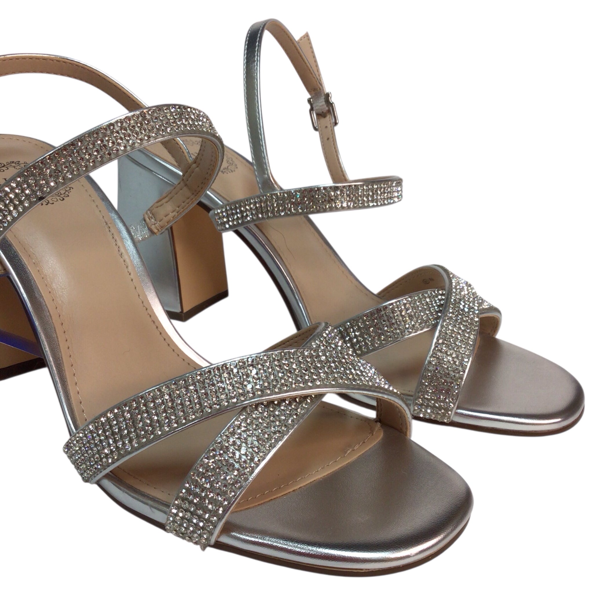 Nicole Miller Silver Heel Shoes Size 7