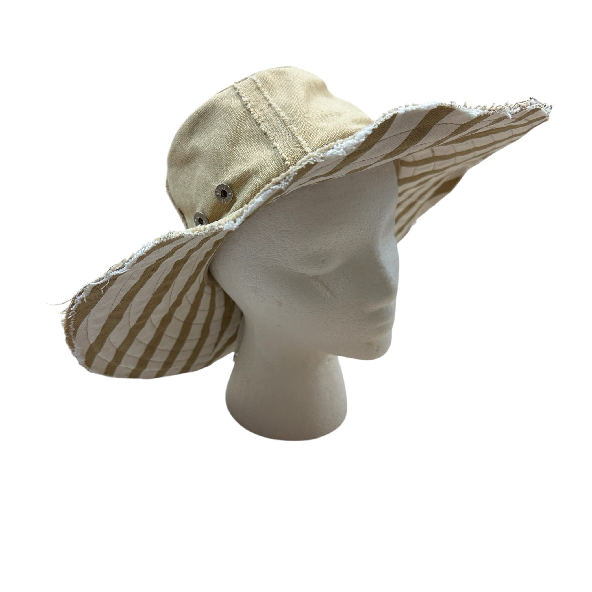 OBagi Tan Canvas Beach Hat