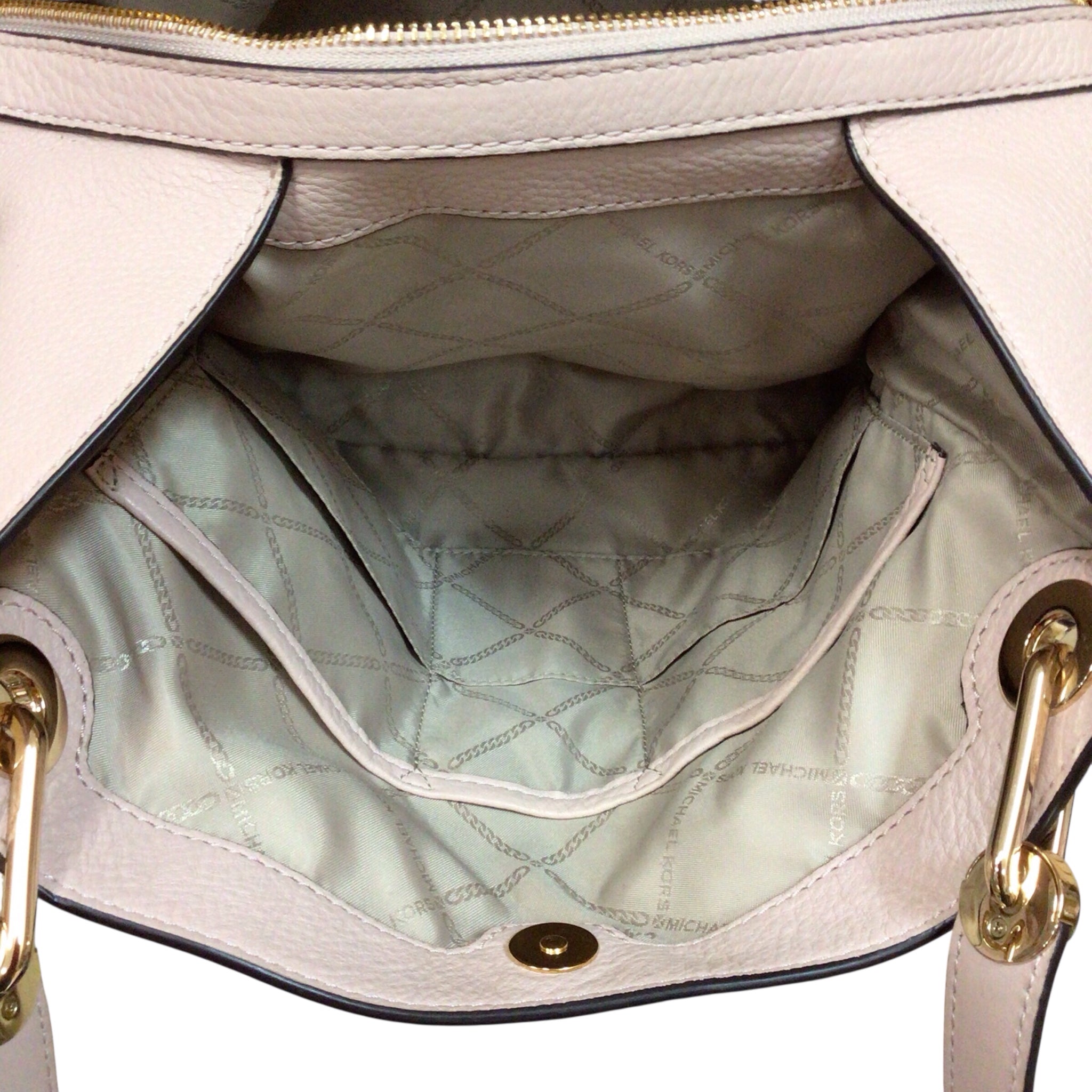 Michael Kors "Raven" Soft Pink Leather Shoulder Bag