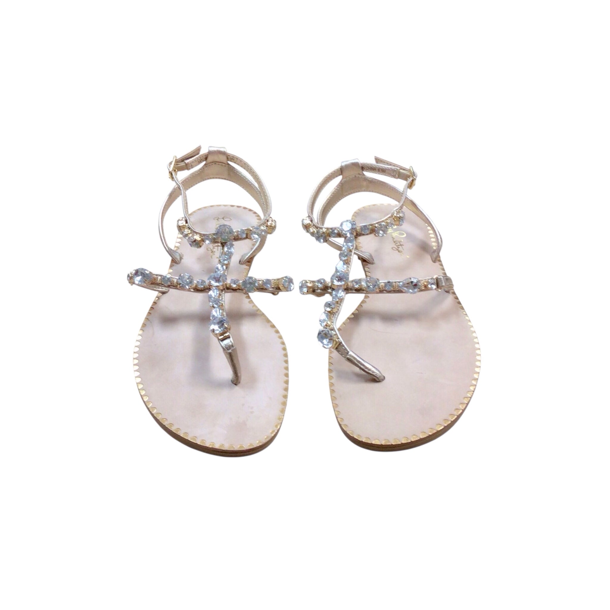 Lilly Pulitzer Abbi Leather Studded Sandals Size 6.5