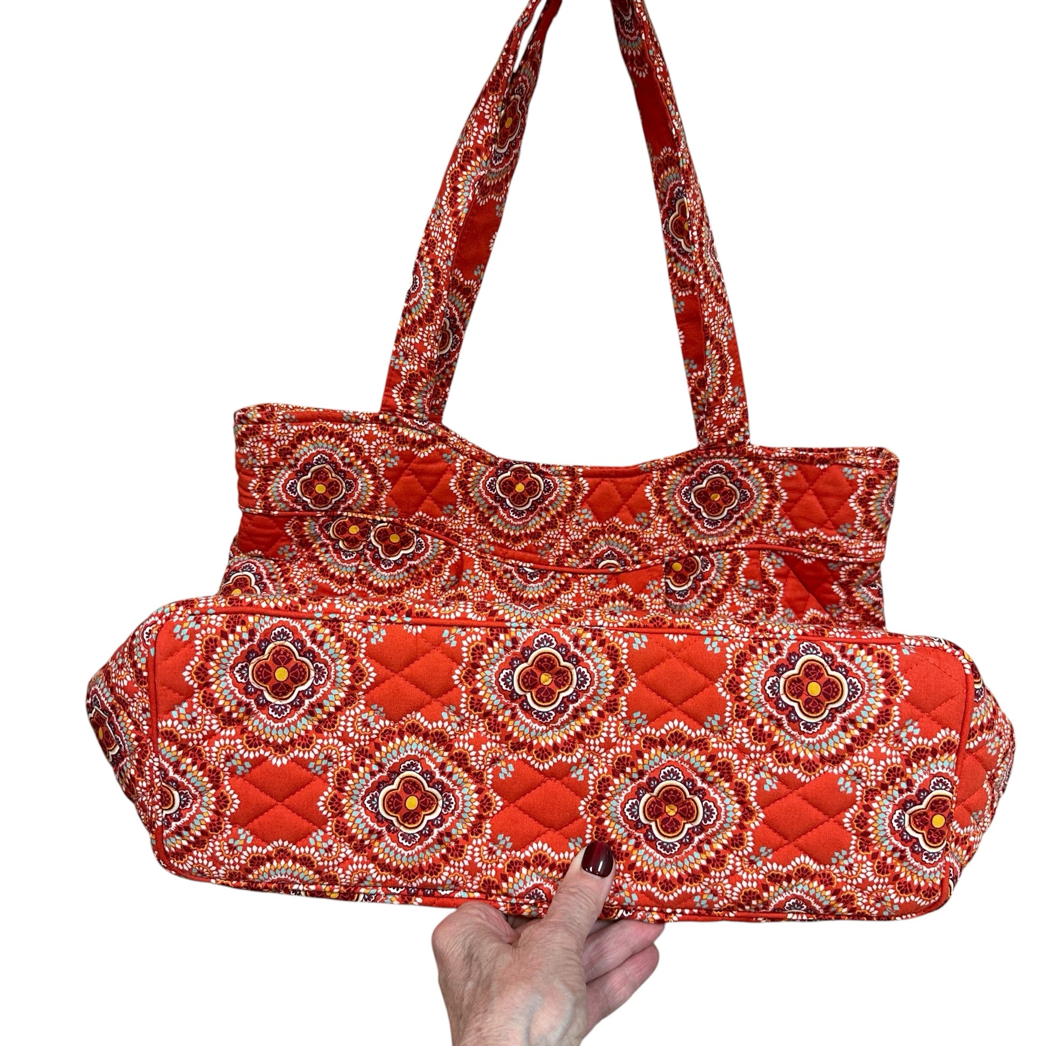 Vera Bradley Orange Mandela Tote Bag