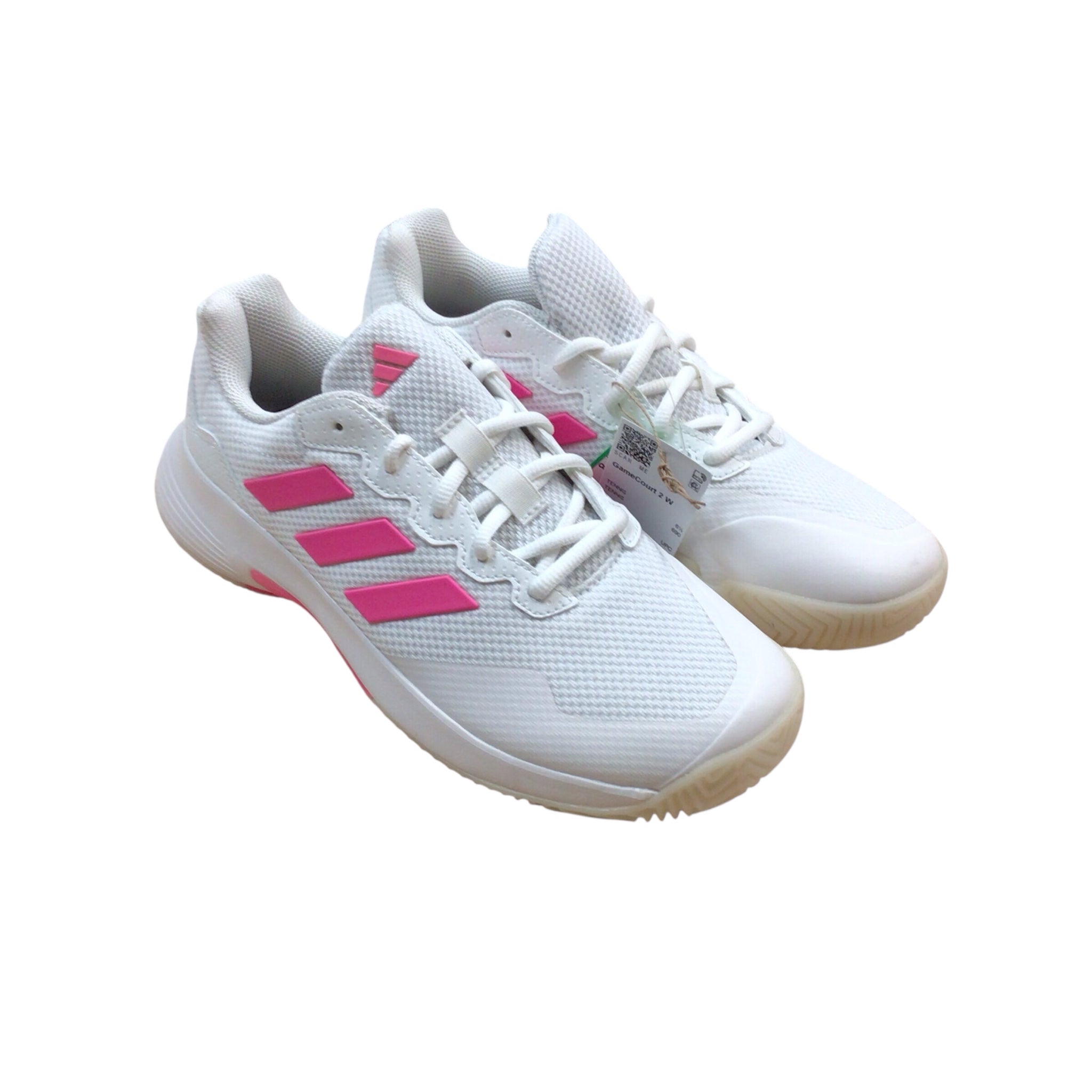 Adidas Women's Game Court 2 White Pink Sneakers Size 8