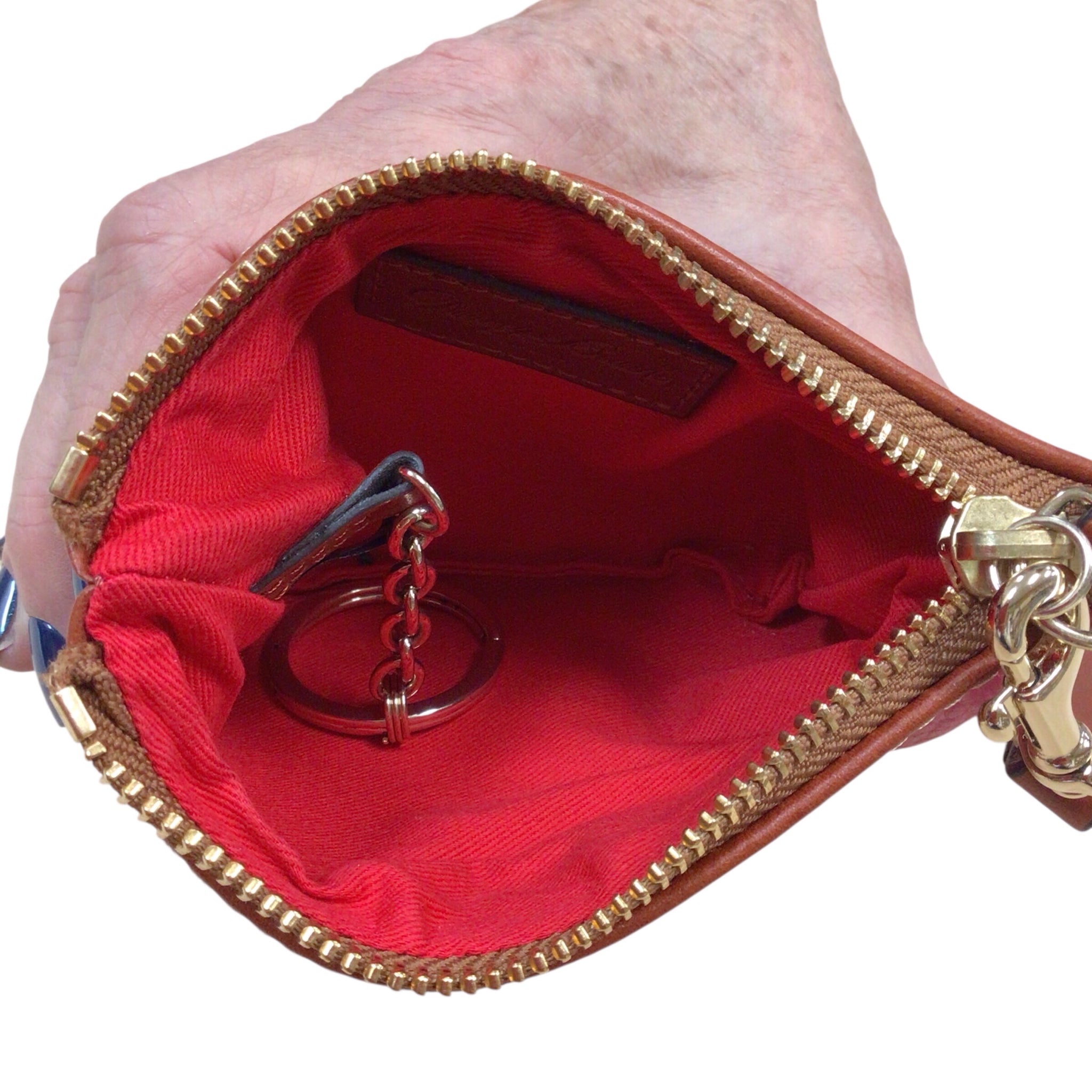 Dooney & Bourke Pink Pebbled Leather Wristlet