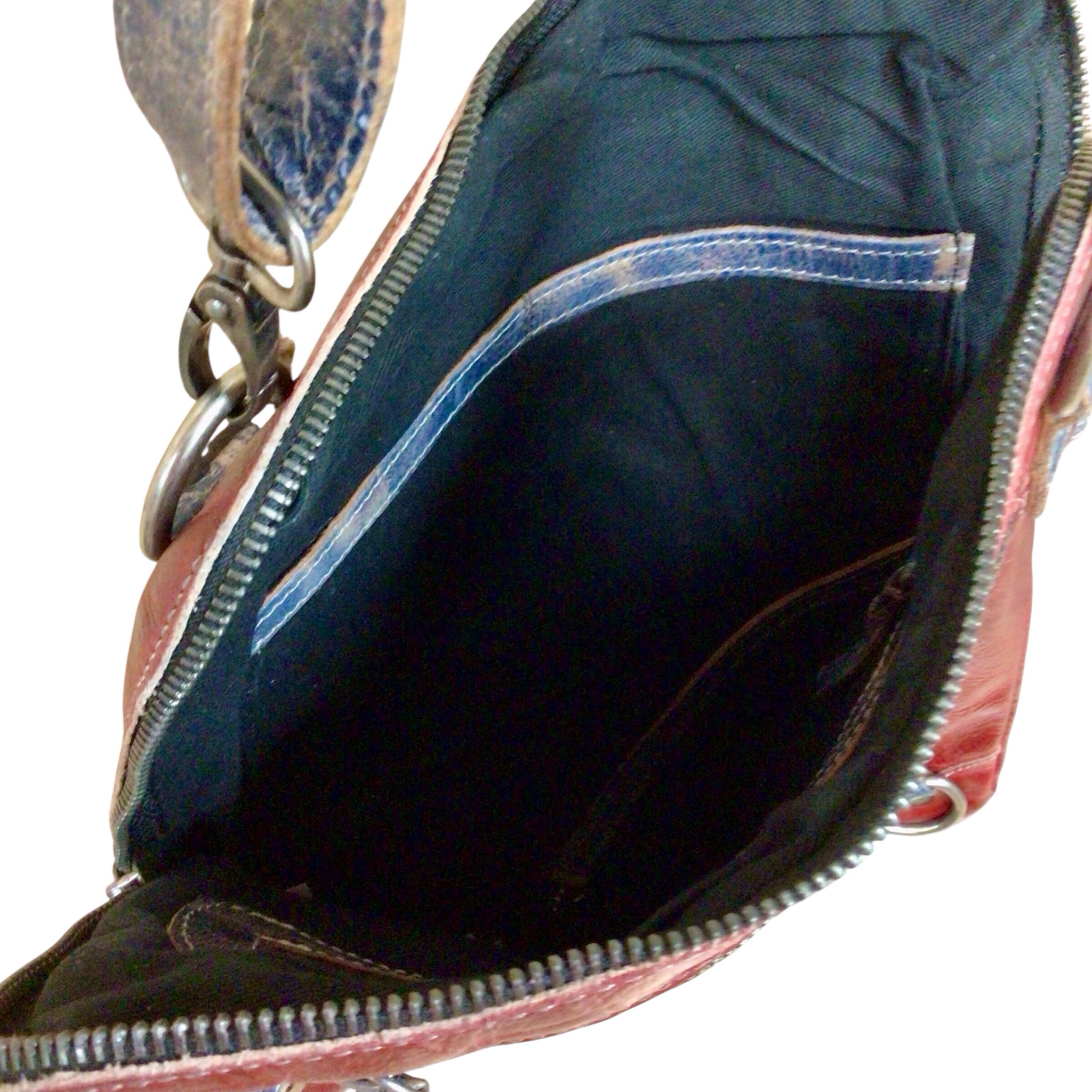 Bed Stu "Aiken" Red Leather Crossbody Bag