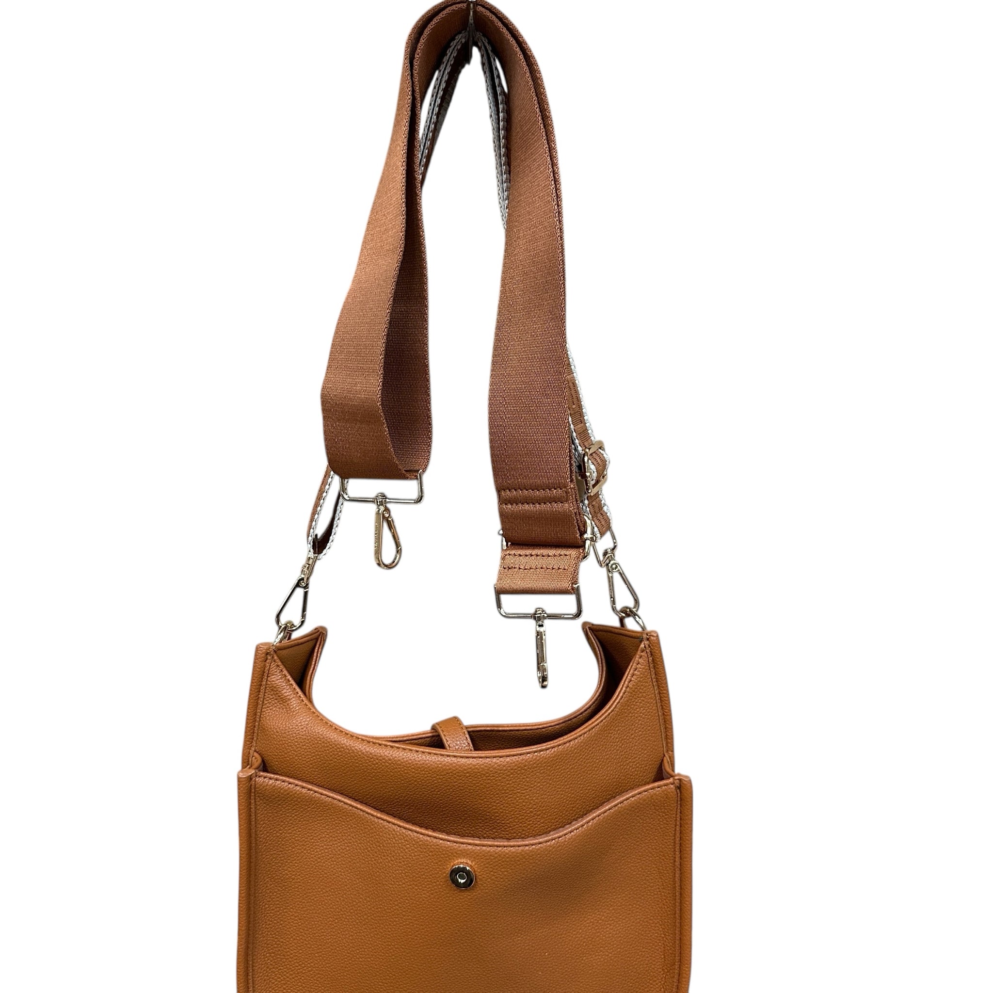 Ah Dorned Brown Vegan Leather Crossbody Shoulder Bag