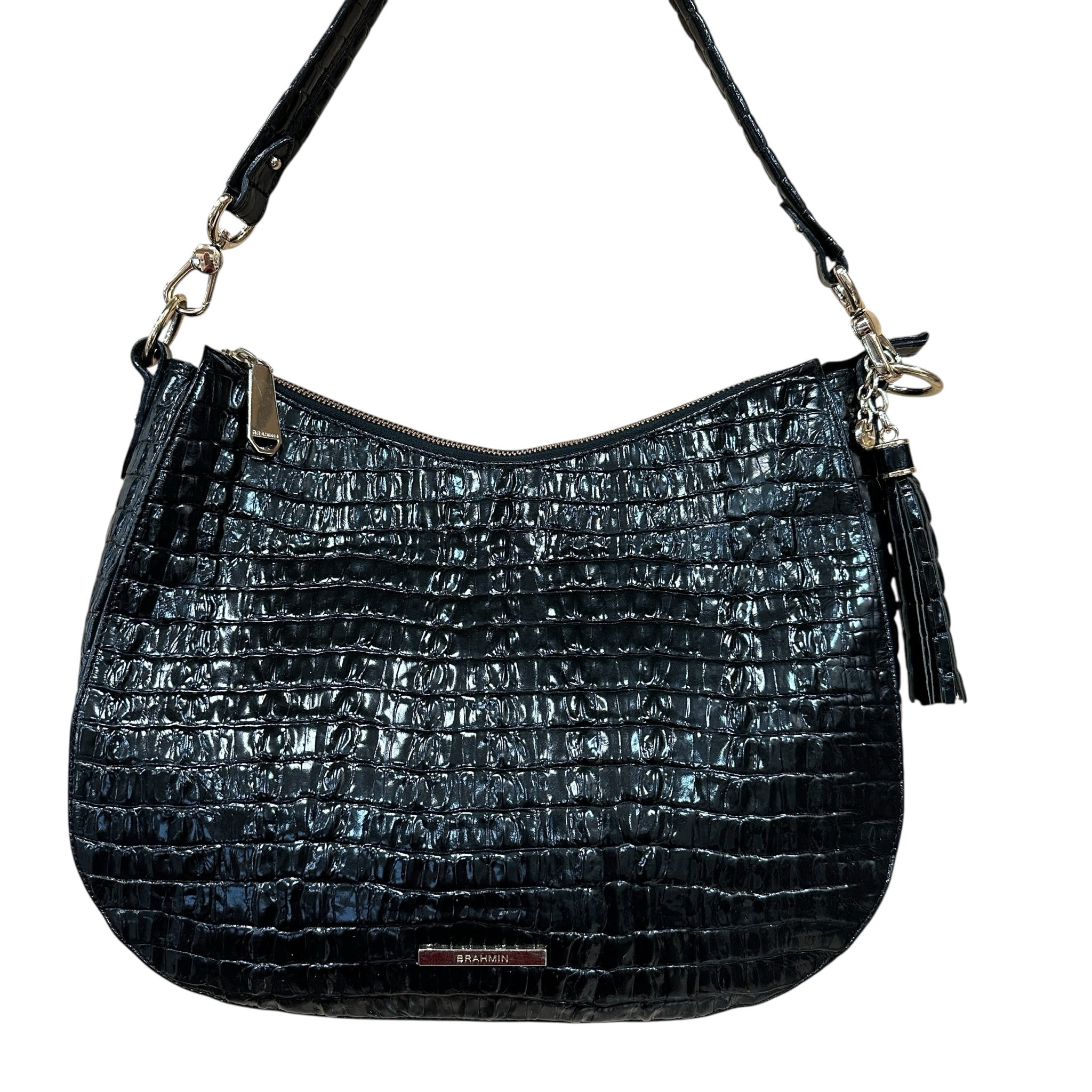 Brahmin "Kathleen" Black Leather Shoulder Bag