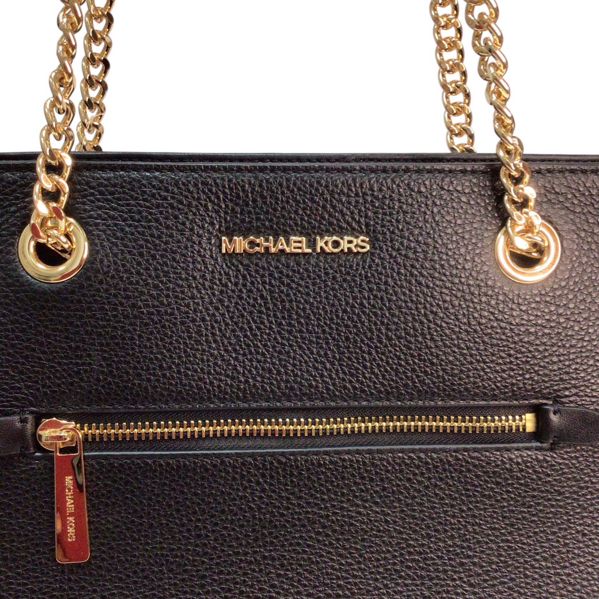 Michael Kors Pebbled Leather Jet Set Front Zip Tote Bag