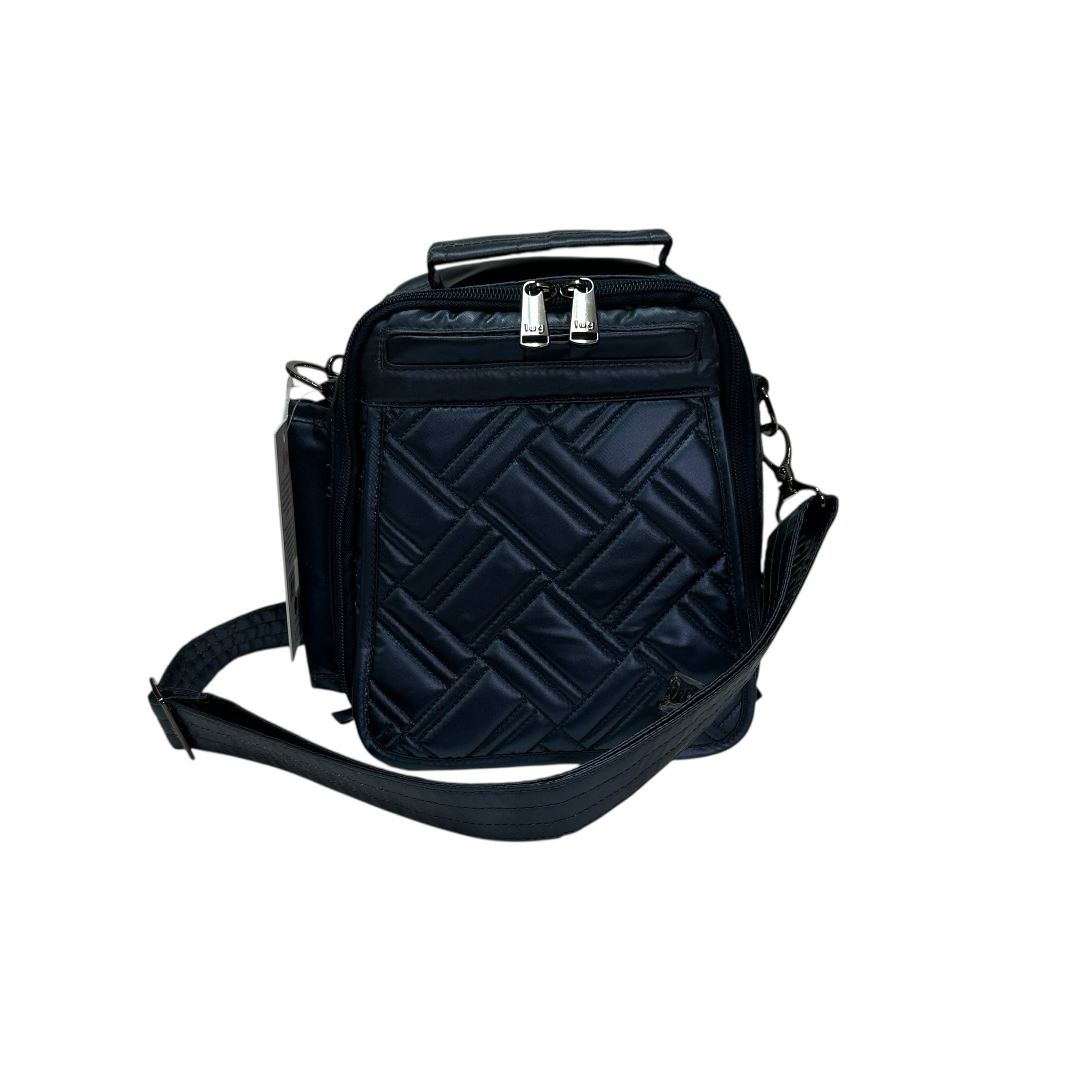 Lug Flapper SE Convertible Crossbody Bag Metallic Indigo Blue NWT
