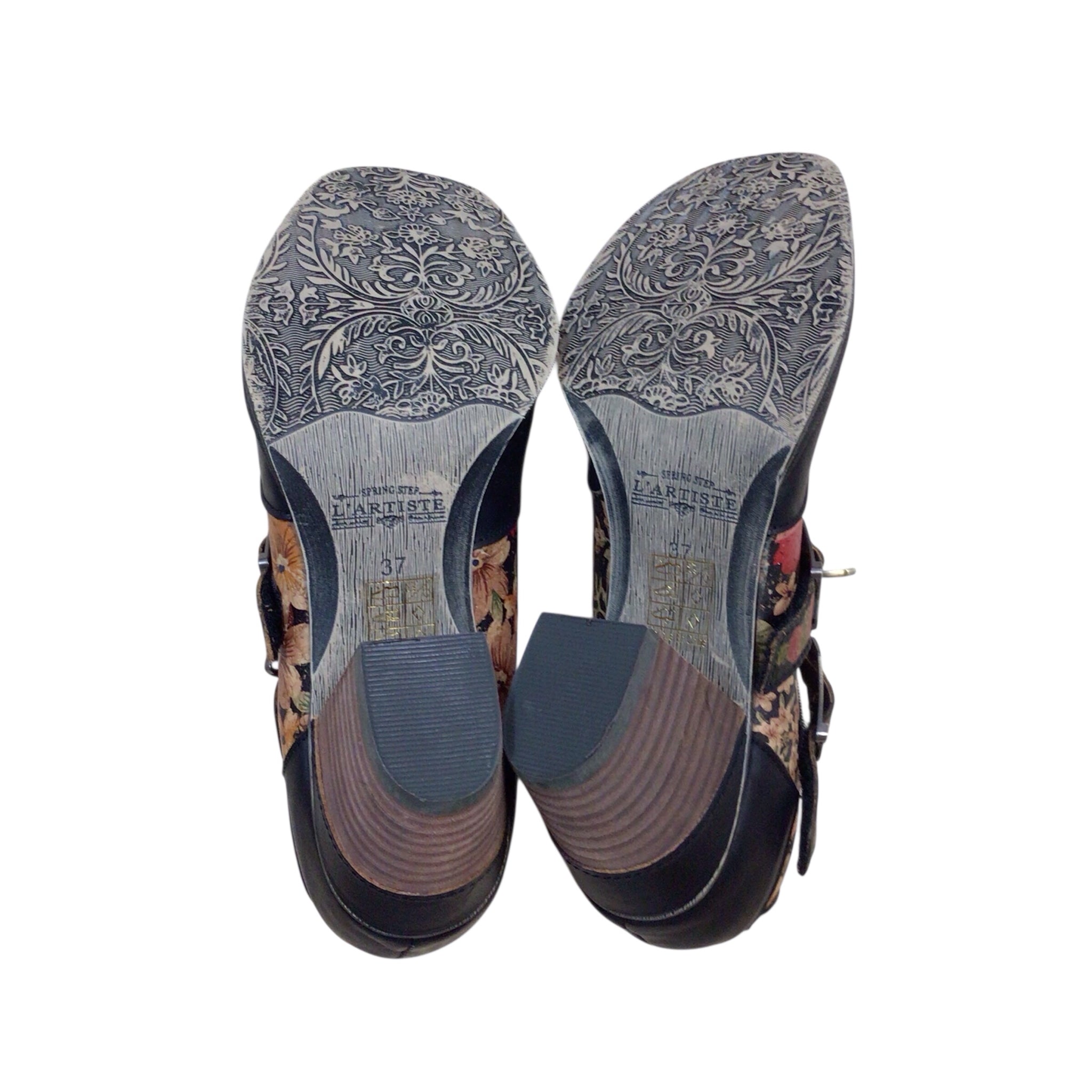 Spring Step L'Artiste "Glena" Mary Jane Wedges Size 6