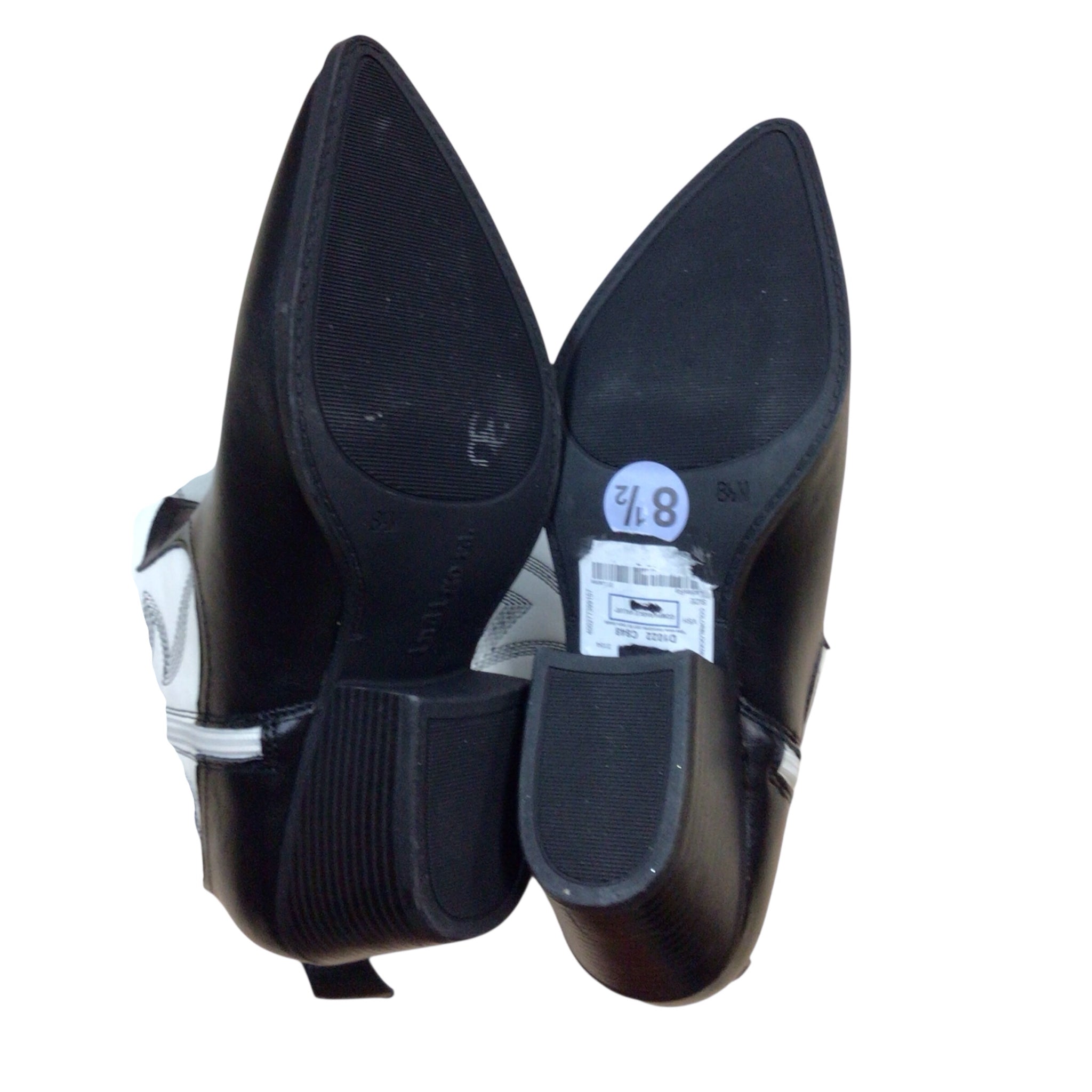 Indigo Road Color Block Black & White Cowboy Boots Shoe Size 8.5