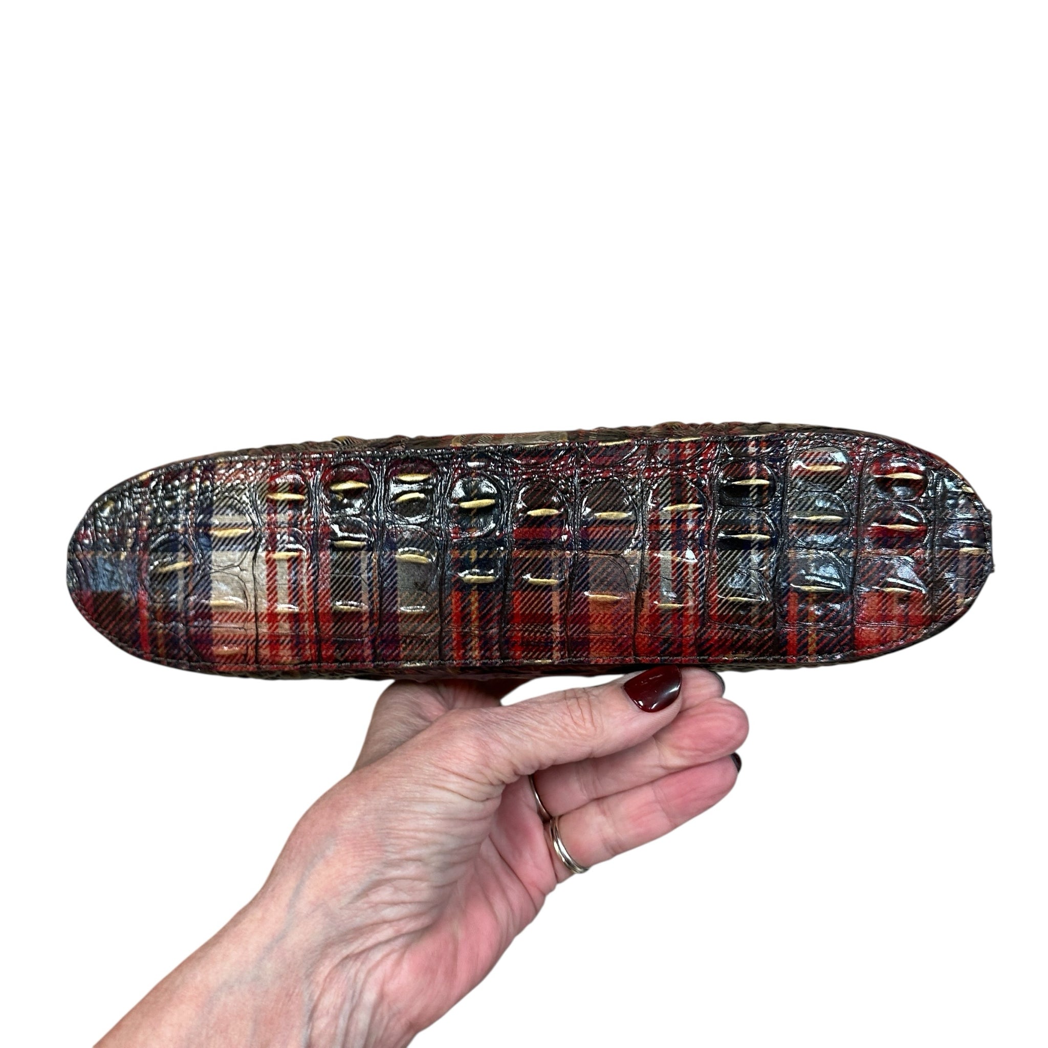 Brahmin "Katie" Red Tartan Crossbody Bag