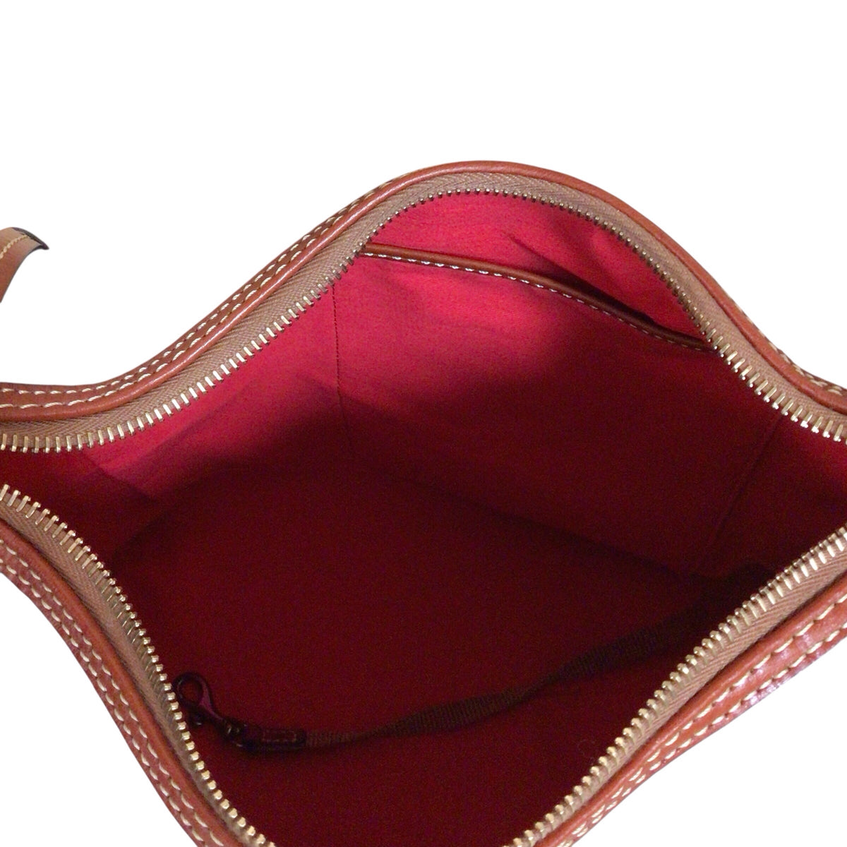 Dooney & Bourke Taupe Pebbled Leather "Paige" Hobo Shoulder Bag
