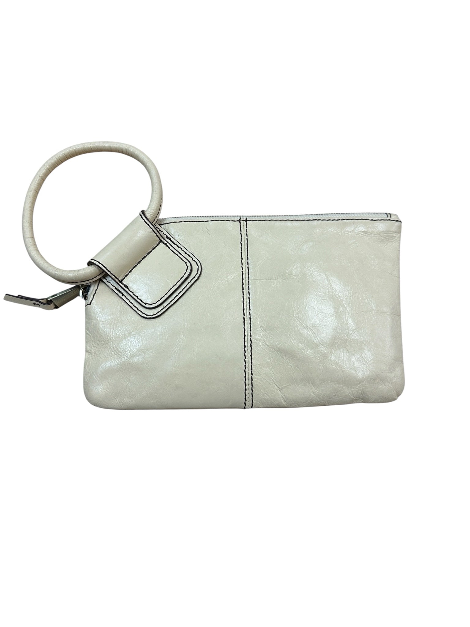 Hobo "Sable" Cream Colored Leather Clutch Bag