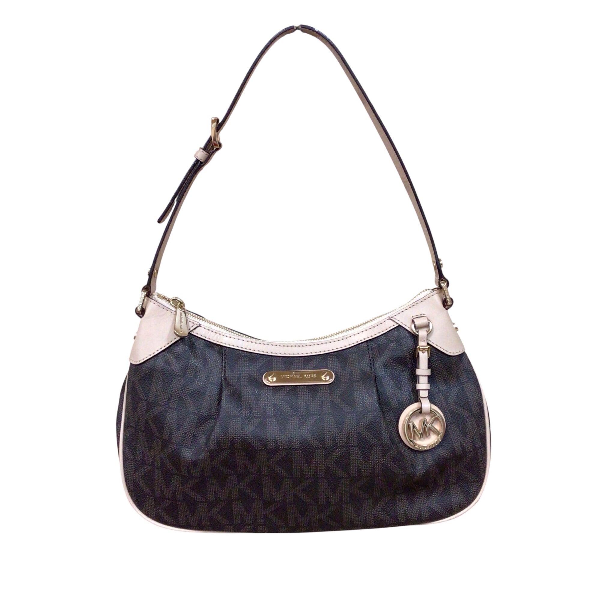 Michael Kors Signature Brown Leather Shoulder Bag