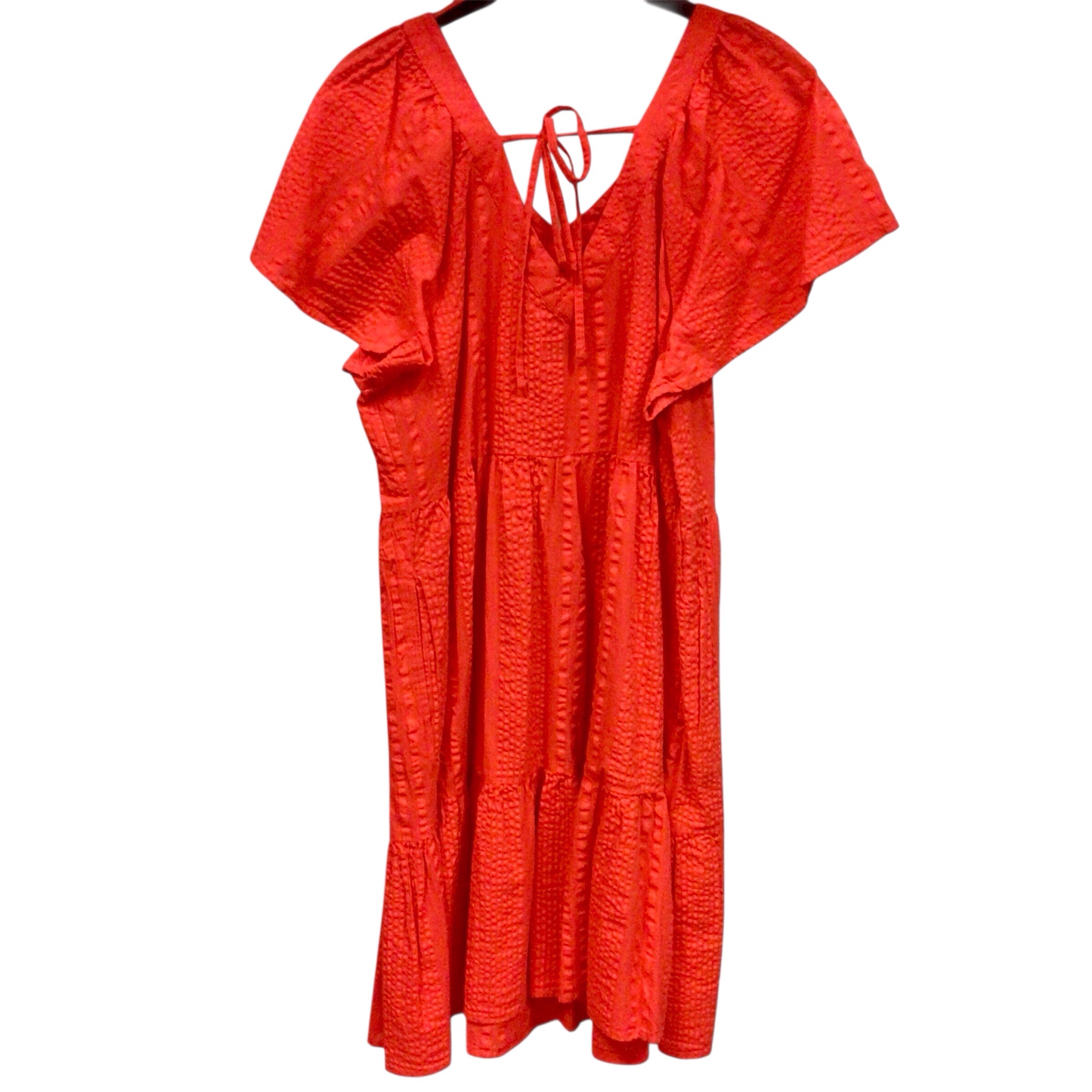 Sonoma Red-Orange Short Sleeve Dress Size Large