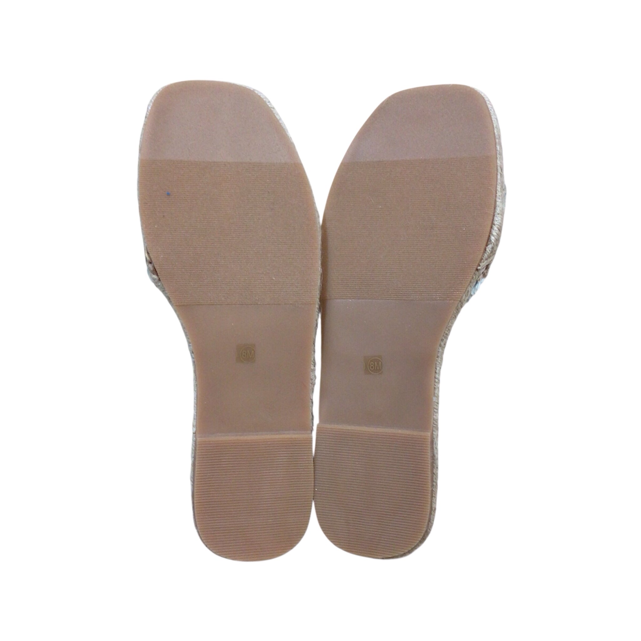 Matisse "Ivy Espadrille"  Blue Slide Sandals Size 8
